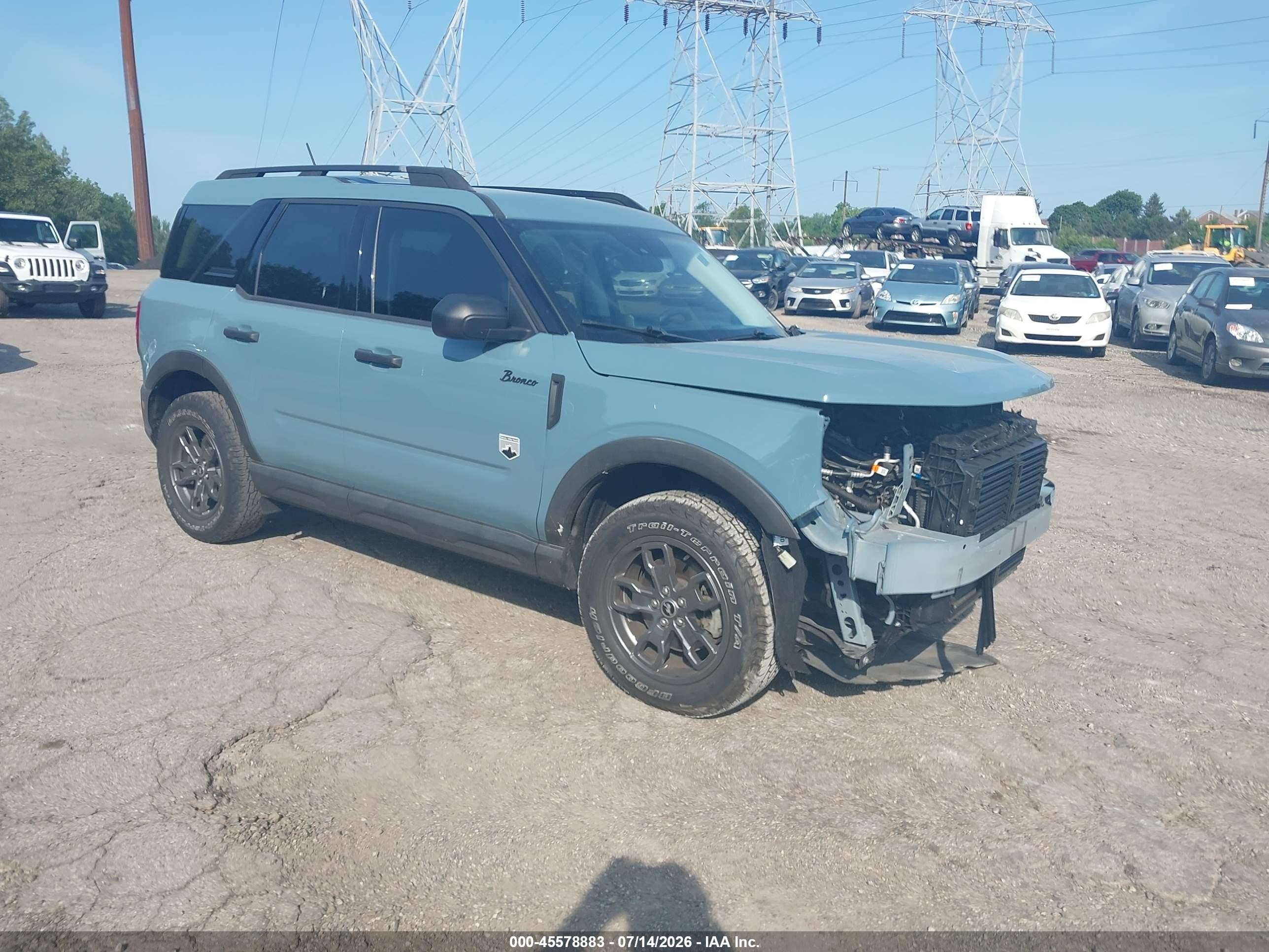 2021 Ford Bronco Sport Big Bend, VIN 3FMCR9B61MRA10773 — Front end