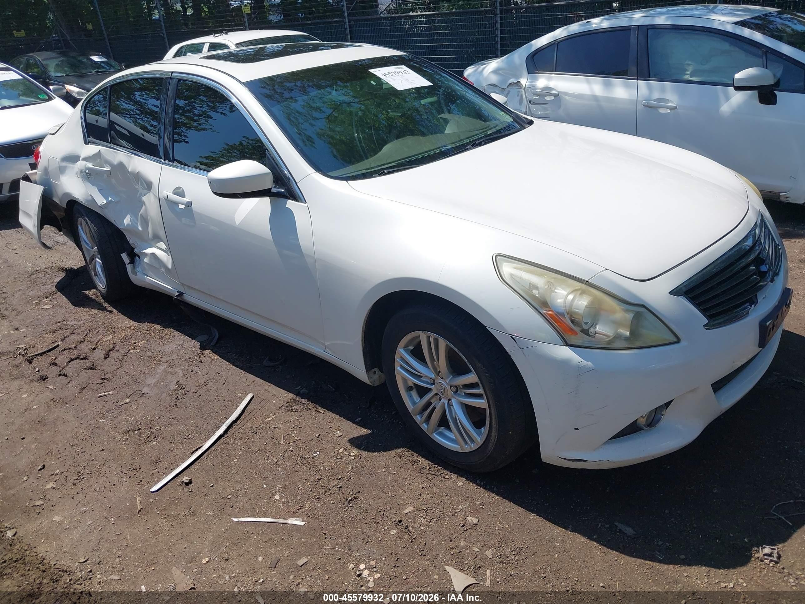 2012 Infiniti G25 x, VIN JN1DV6AR2CM860520 — Normal wear