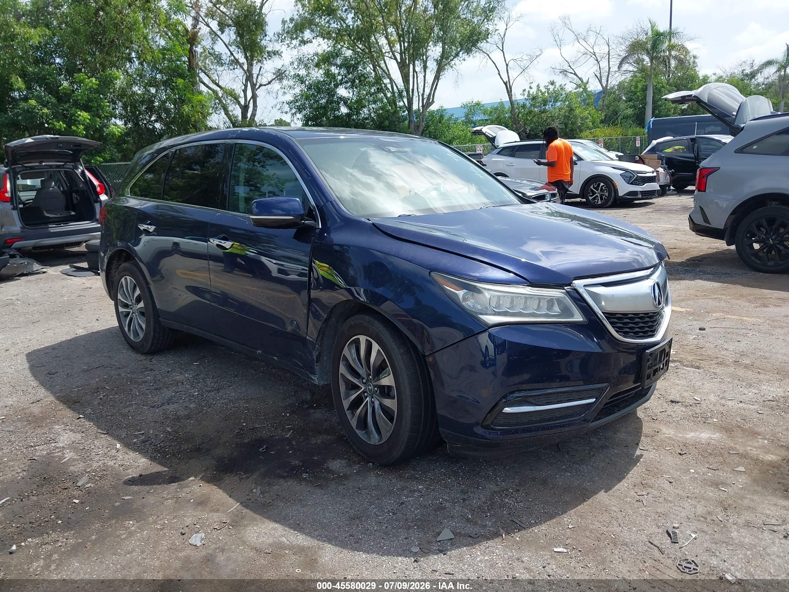 2016 Acura MDX Technology, VIN 5FRYD3H43GB008538 — Front end