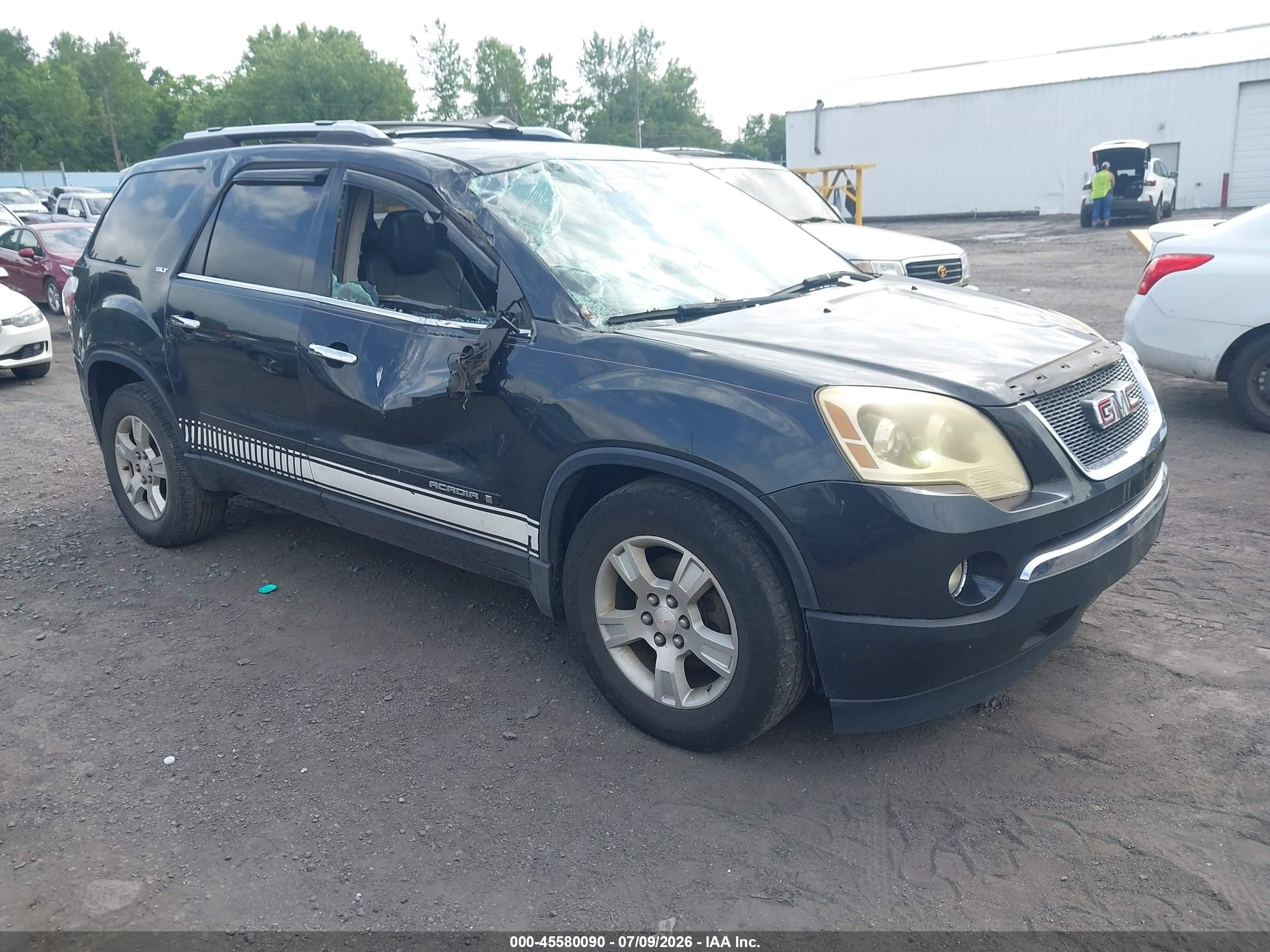 2008 GMC Acadia SLT1, VIN 1GKEV23708J265409 — Front end