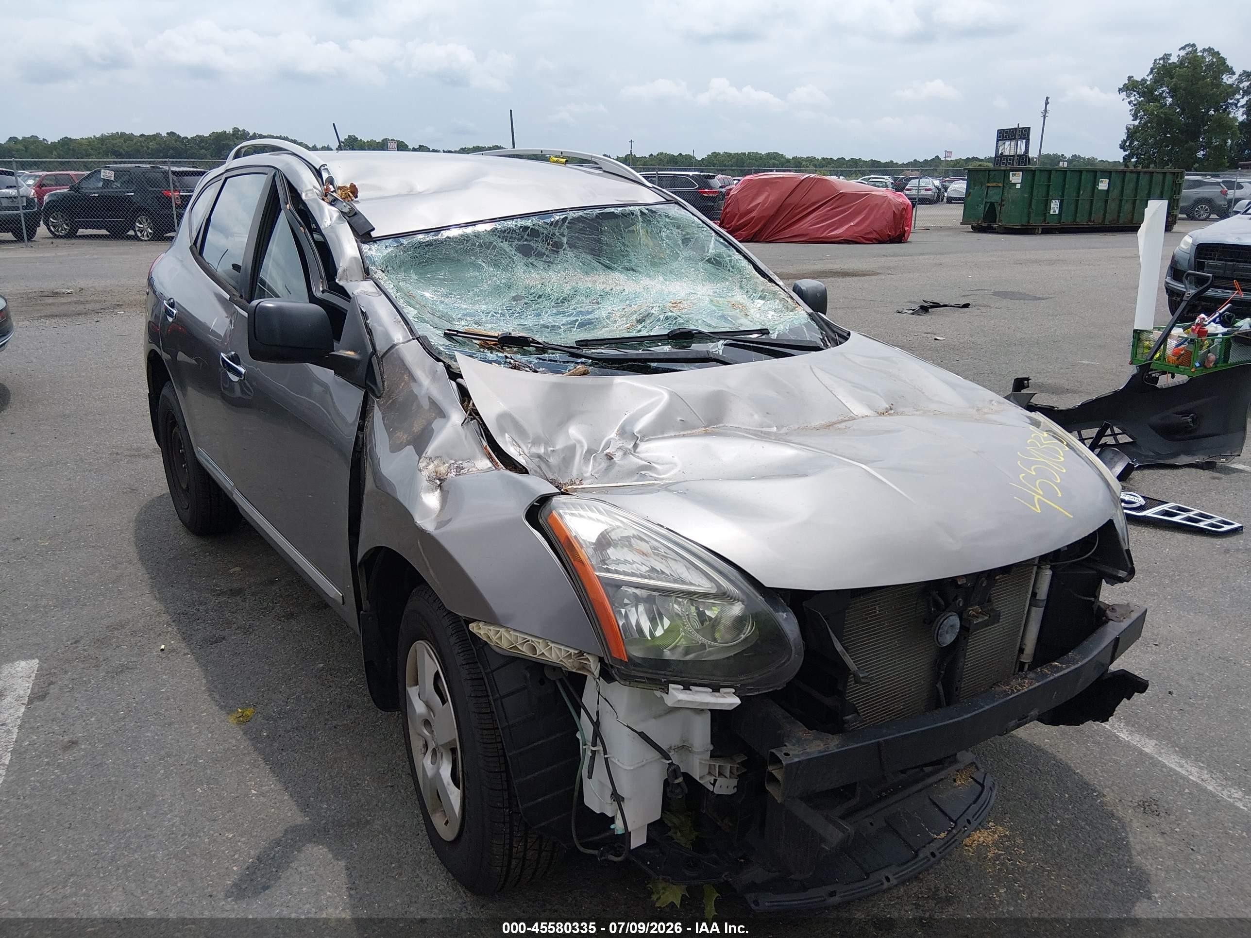 2014 Nissan Rogue S, VIN JN8AS5MV2EW719504 — Опрокидывание