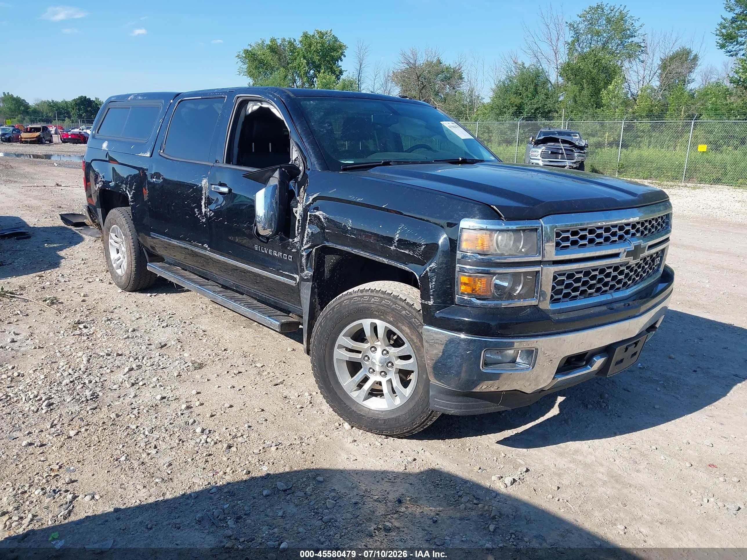 2014 Chevrolet Silverado 1500 LTZ, VIN 3GCUKSEC1EG334938 — Rollover