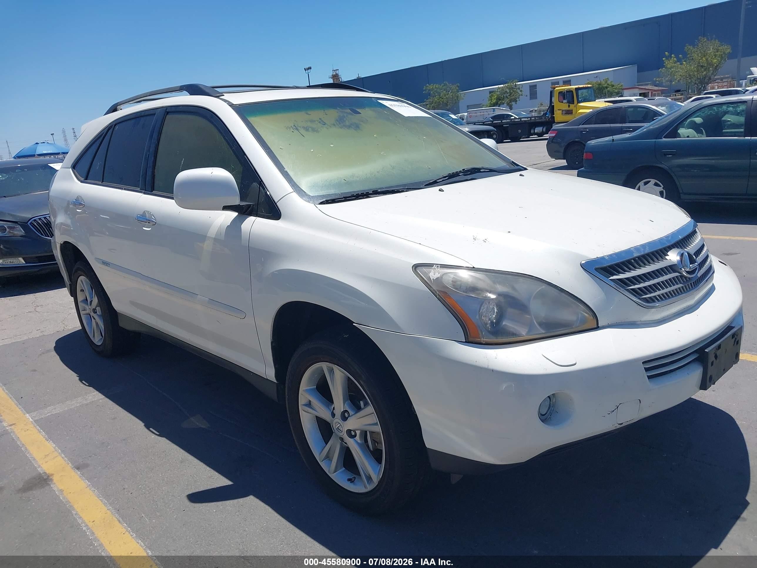 2008 Lexus RX 400h, VIN JTJHW31U082854777 — Interior fire