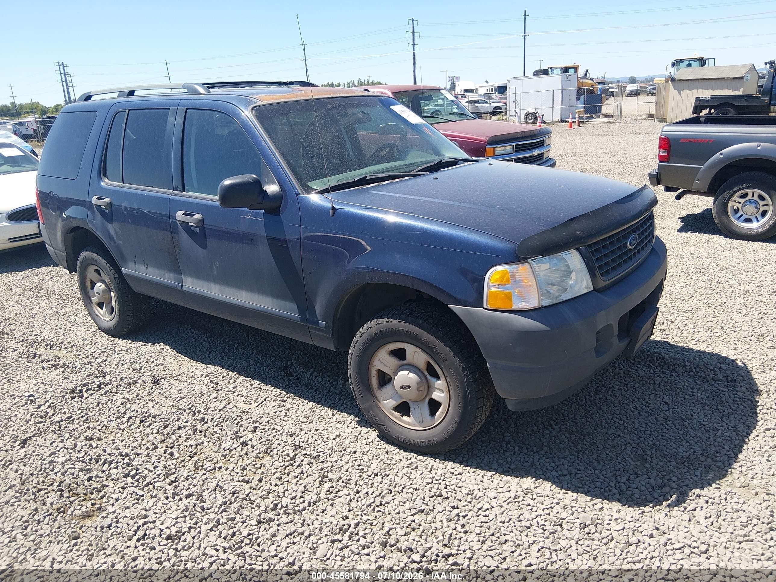 2003 Ford Explorer XLS, VIN 1FMZU72K63ZB40147 — Normal wear