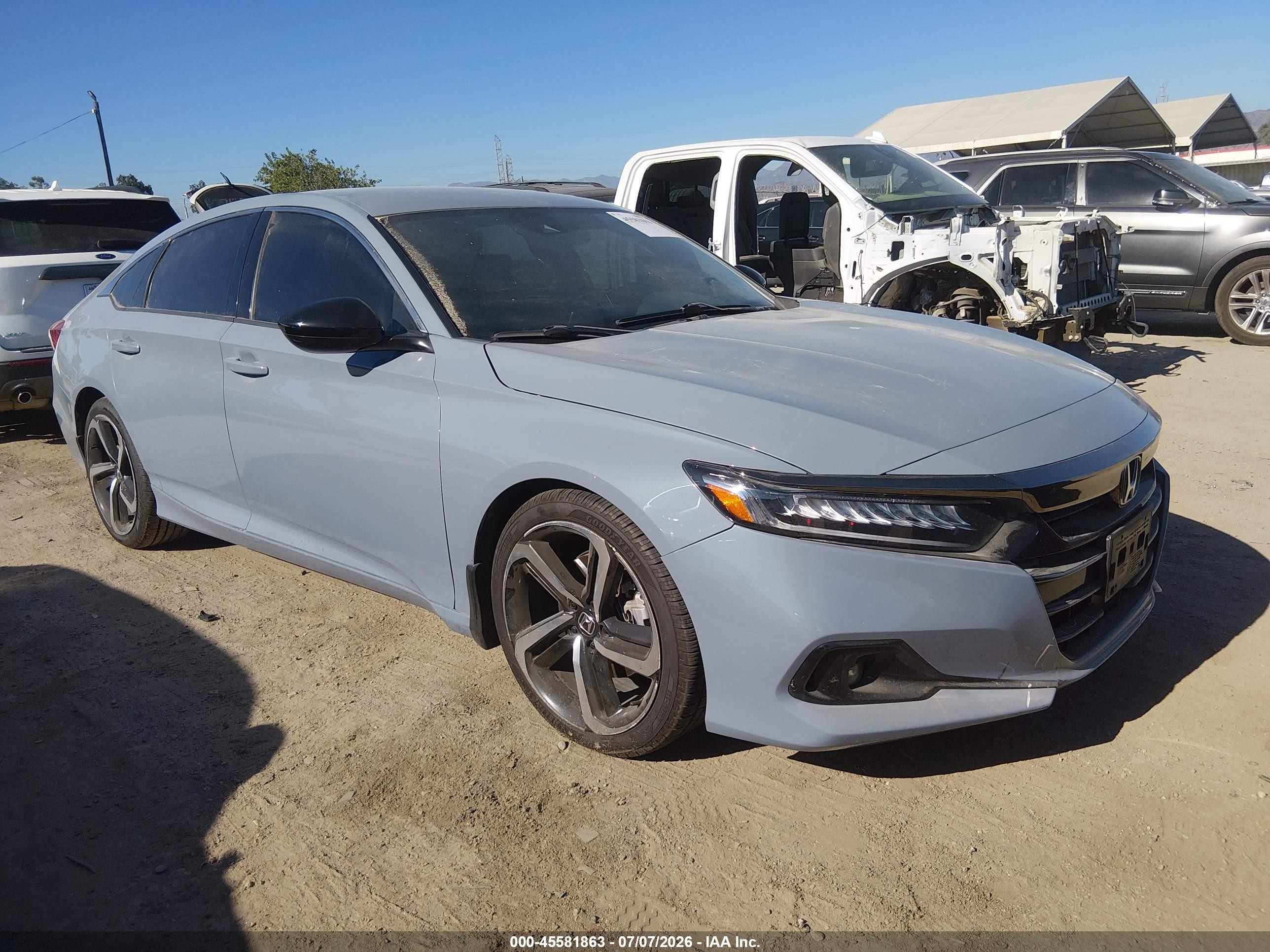 2022 Honda Accord Sport, VIN 1HGCV1F38NA117379 — Front end