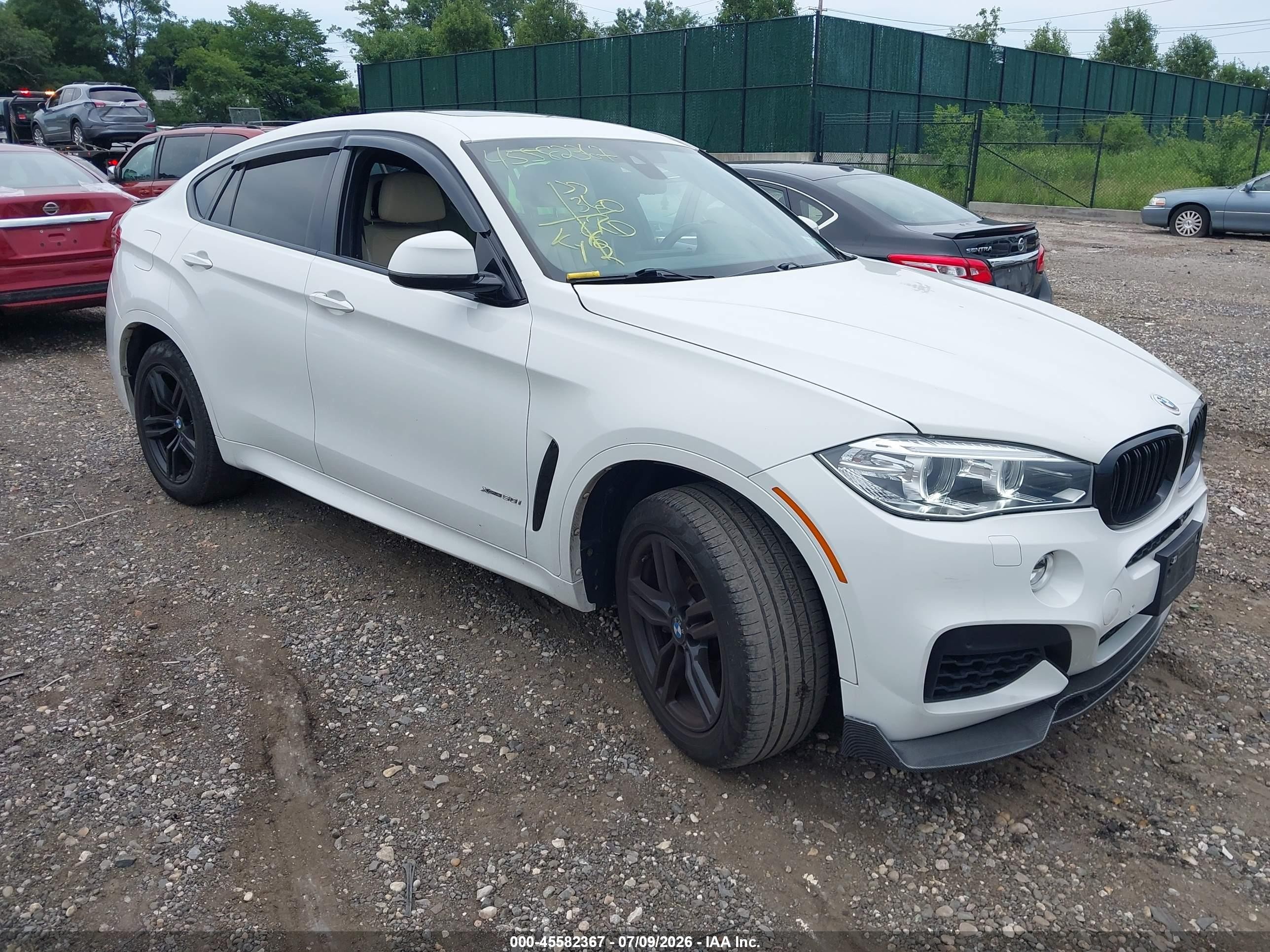 2017 BMW X6 xDrive50i, VIN 5UXKU6C33H0W38713 — Rear end