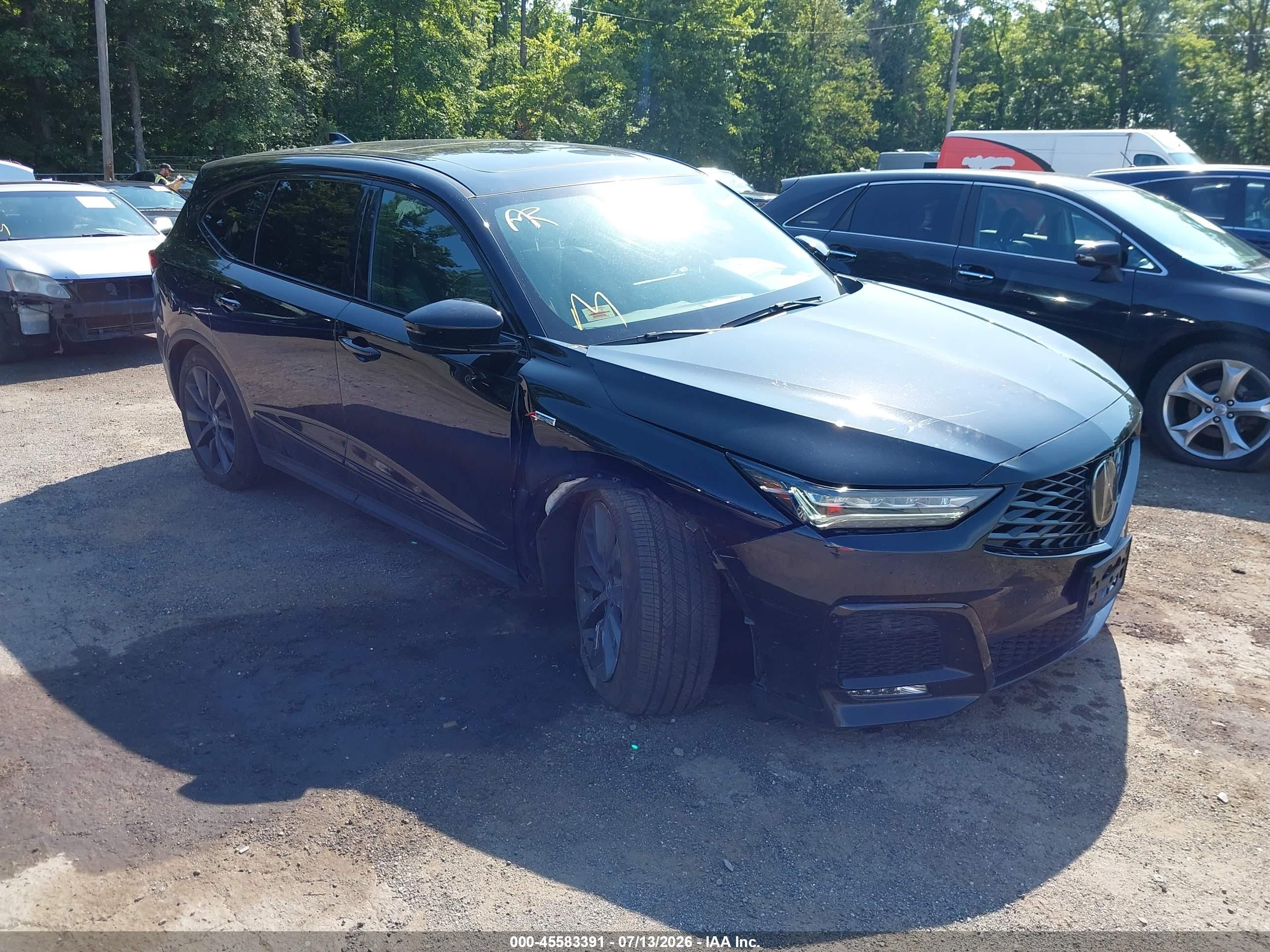 2025 Acura MDX w/A-Spec Package, VIN 5J8YE1H08SL010986 — Front end