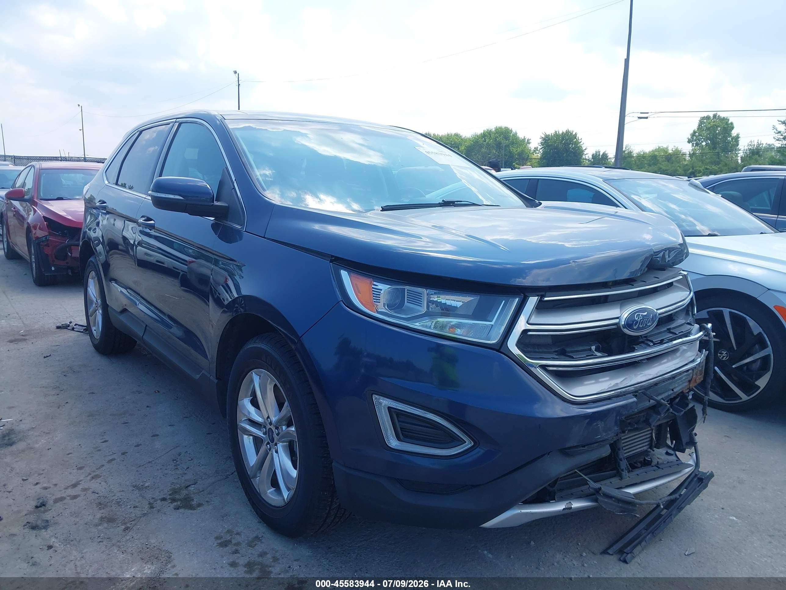 2017 Ford Edge SEL, VIN 2FMPK4J97HBB72786 — Front end