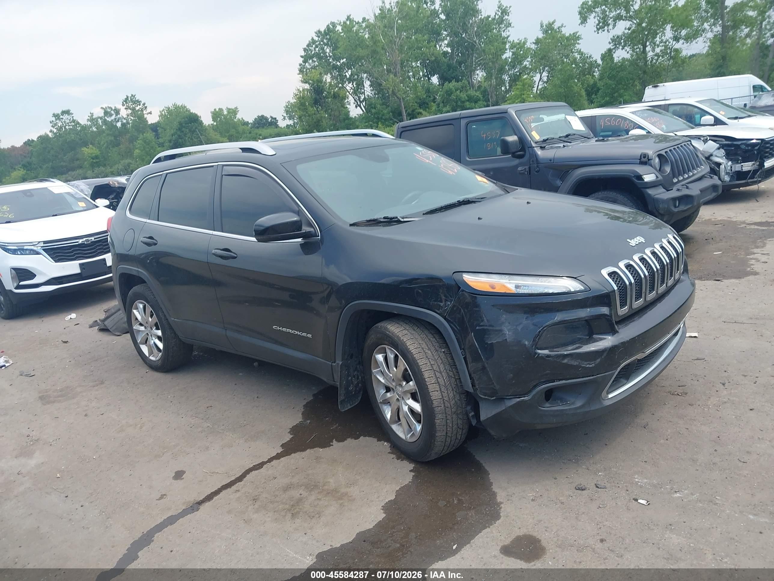 2014 Jeep Cherokee Limited, VIN 1C4PJMDS6EW210606 — Front end