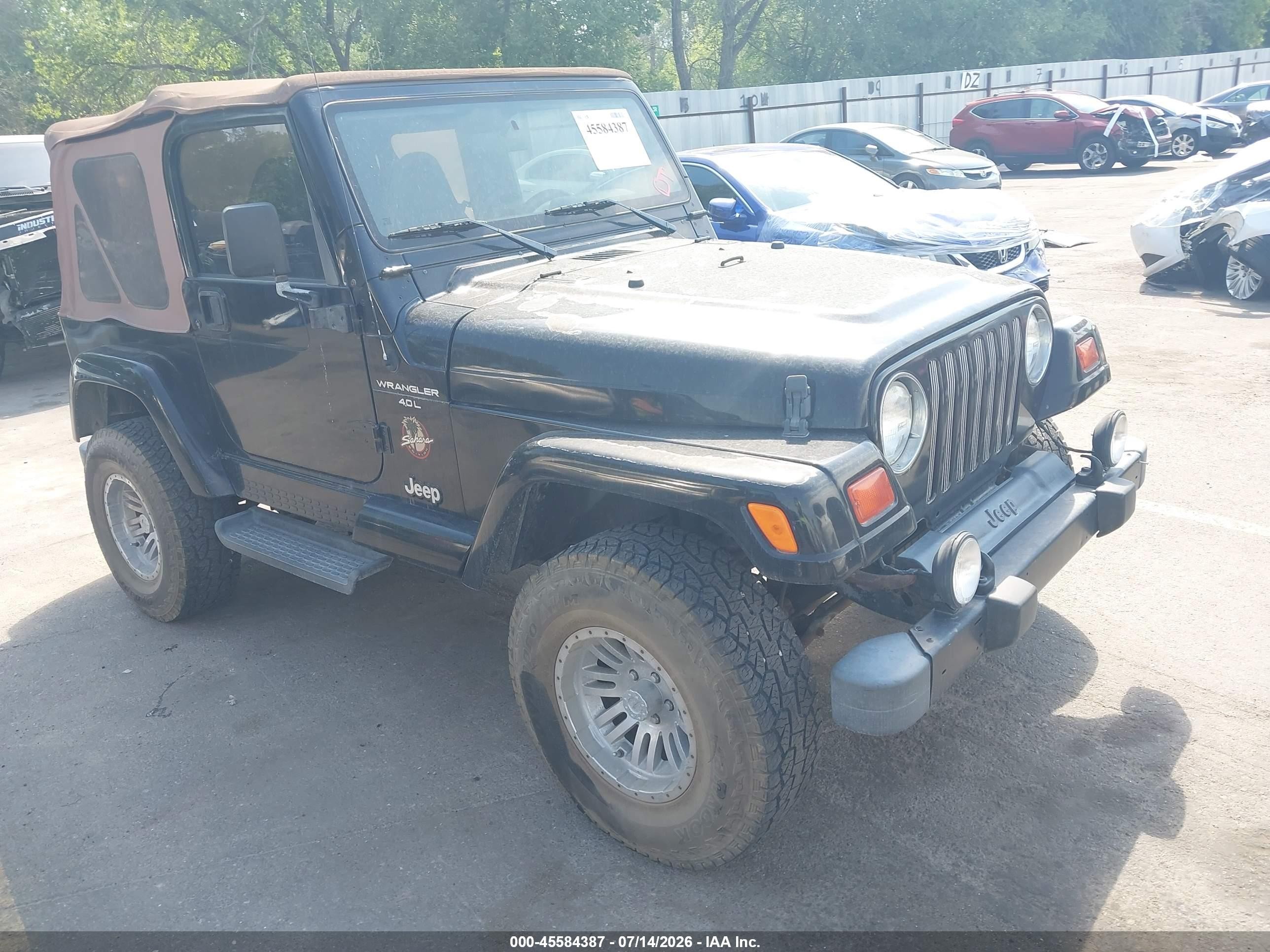 1999 Jeep Wrangler Sahara, VIN 1J4FY49S2XP432065 — Rear end