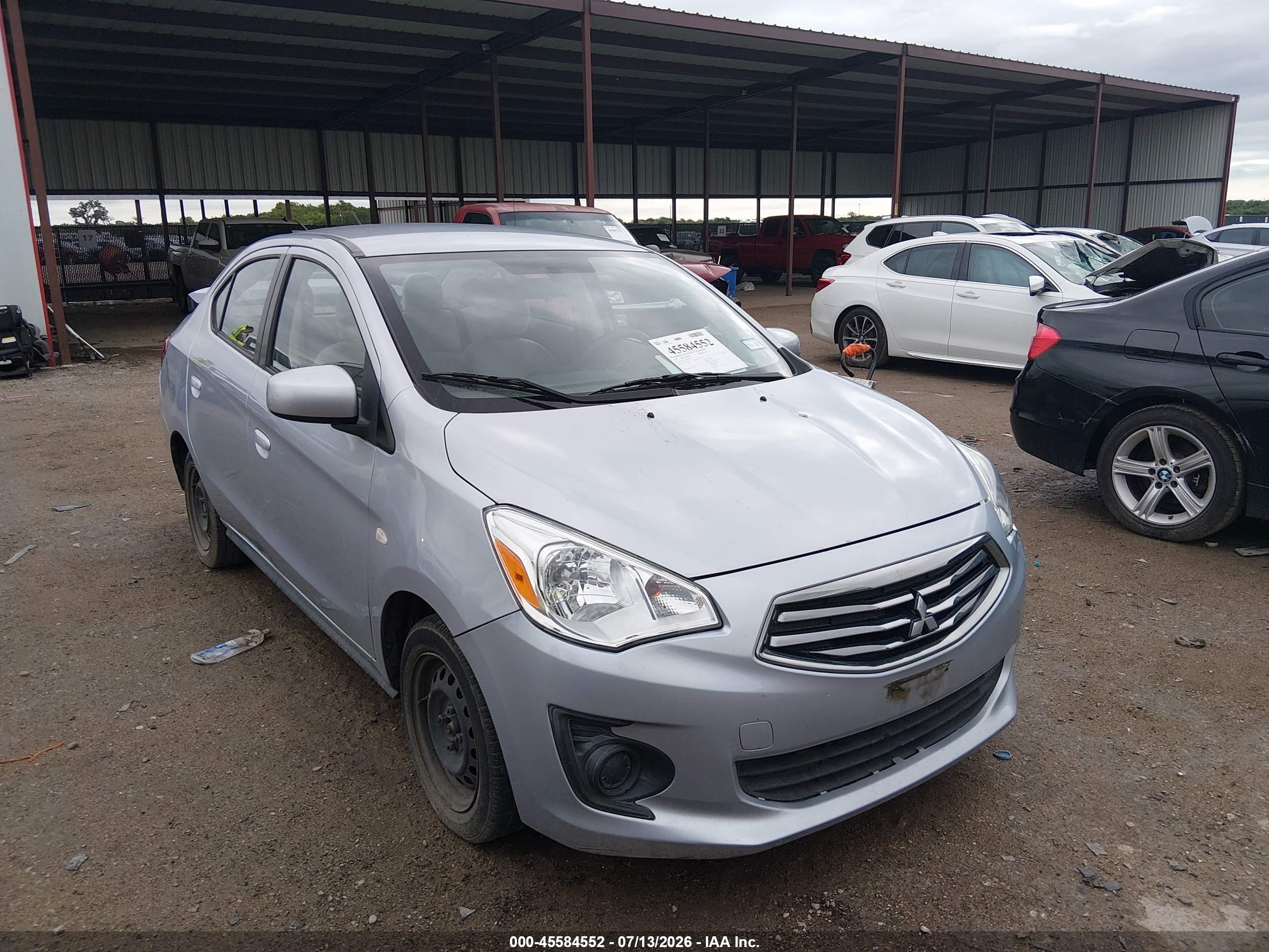2019 Mitsubishi Mirage ES, VIN ML32F3FJ7KHF00773 — Rear end