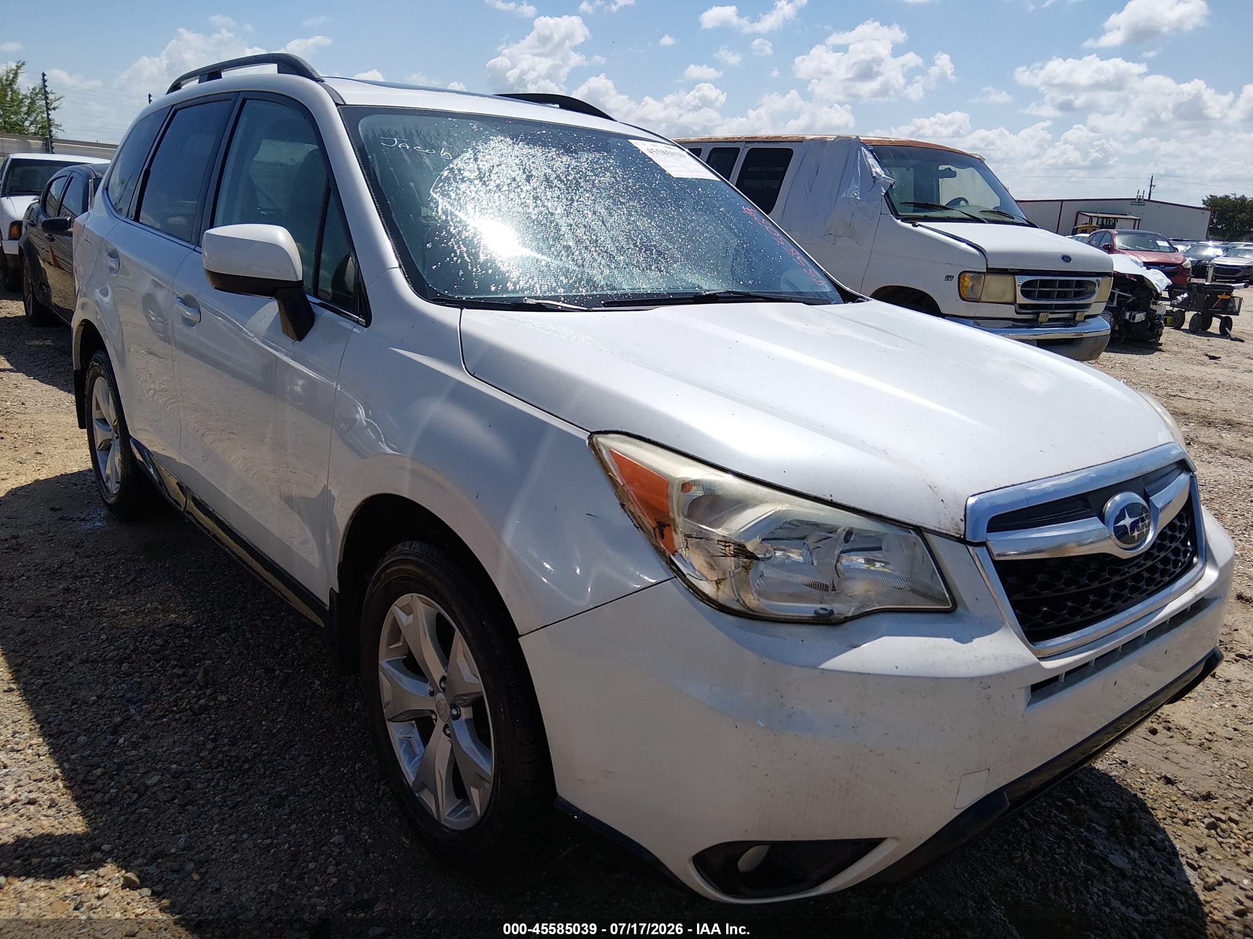 2015 Subaru Forester Limited, VIN JF2SJAHC4FH589186 — Rear end