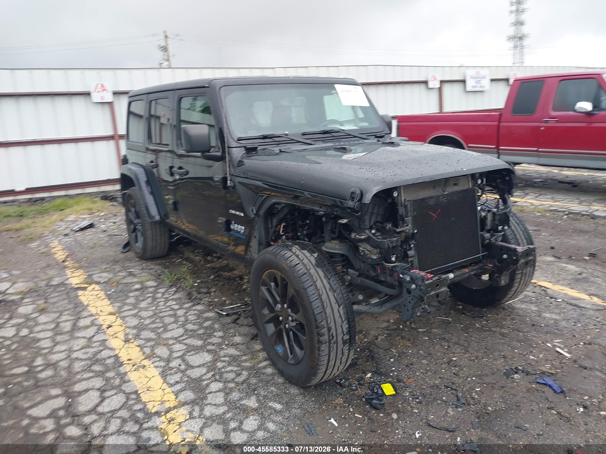 2023 Jeep Wrangler Sahara, VIN 1C4JJXP68PW630635 — Front end