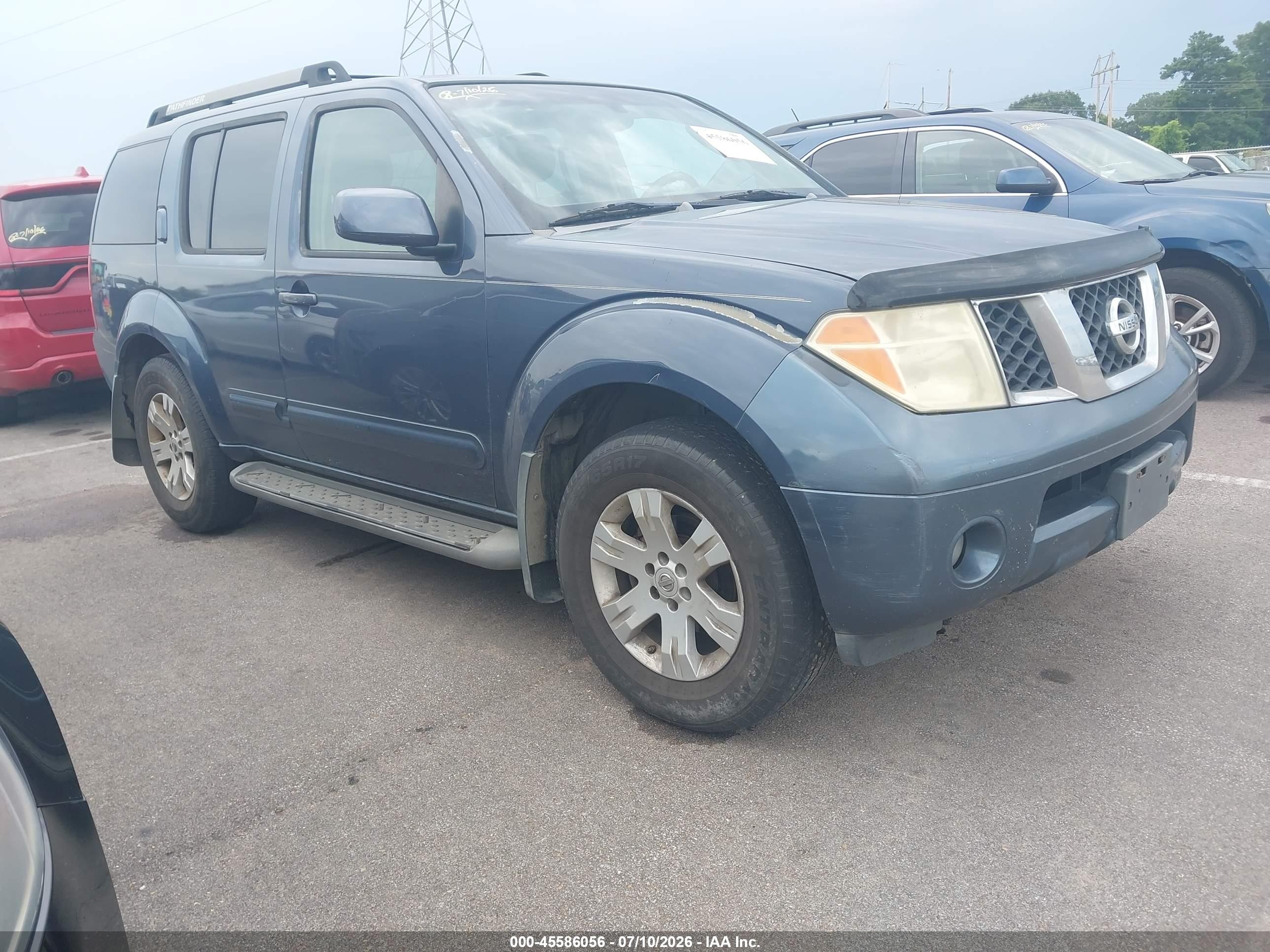 2005 Nissan Pathfinder LE, VIN 5N1AR18W05C721669 — Обычный износ