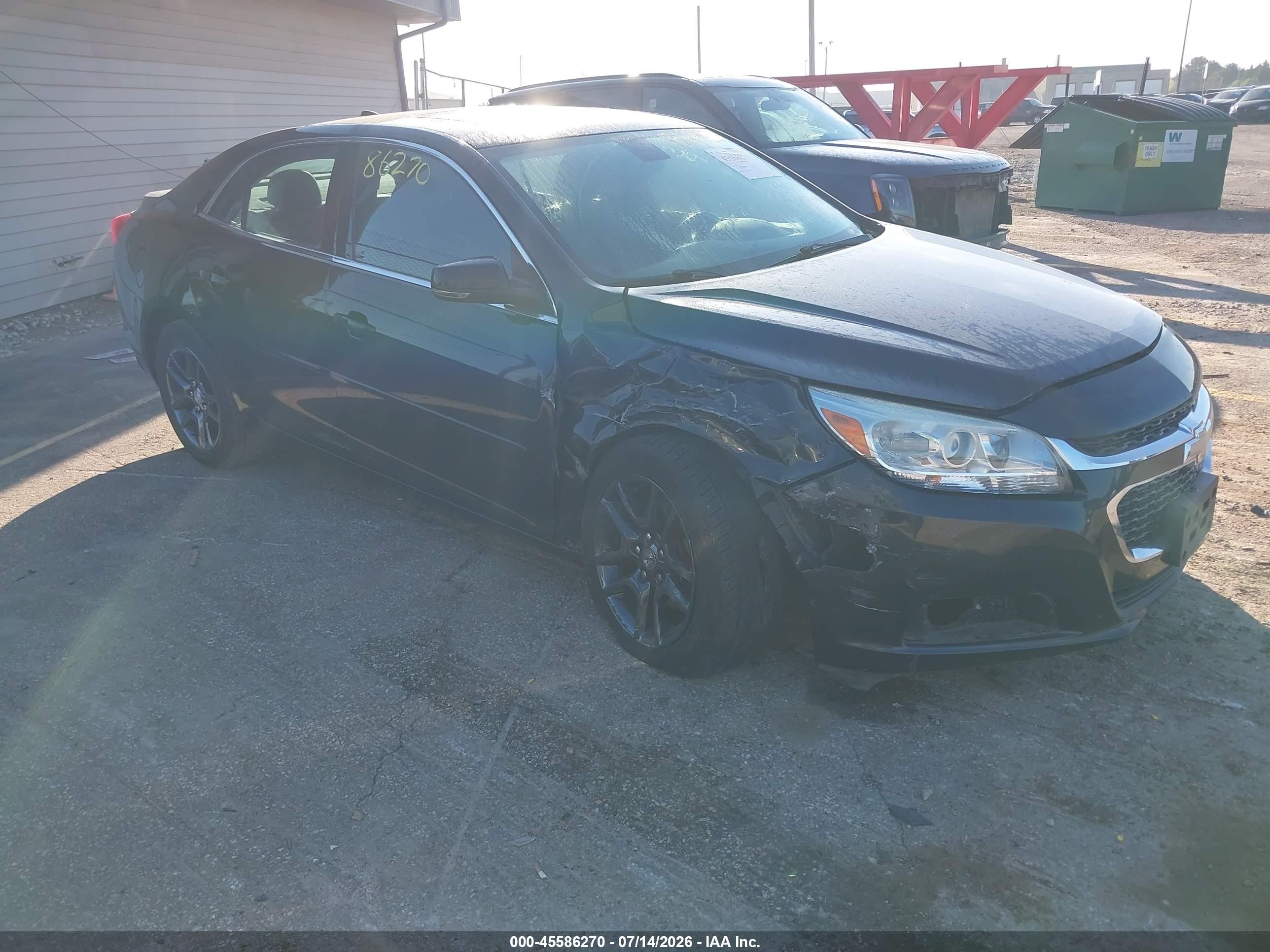 2014 Chevrolet Malibu LT, VIN 1G11C5SLXEF236880 — Front end