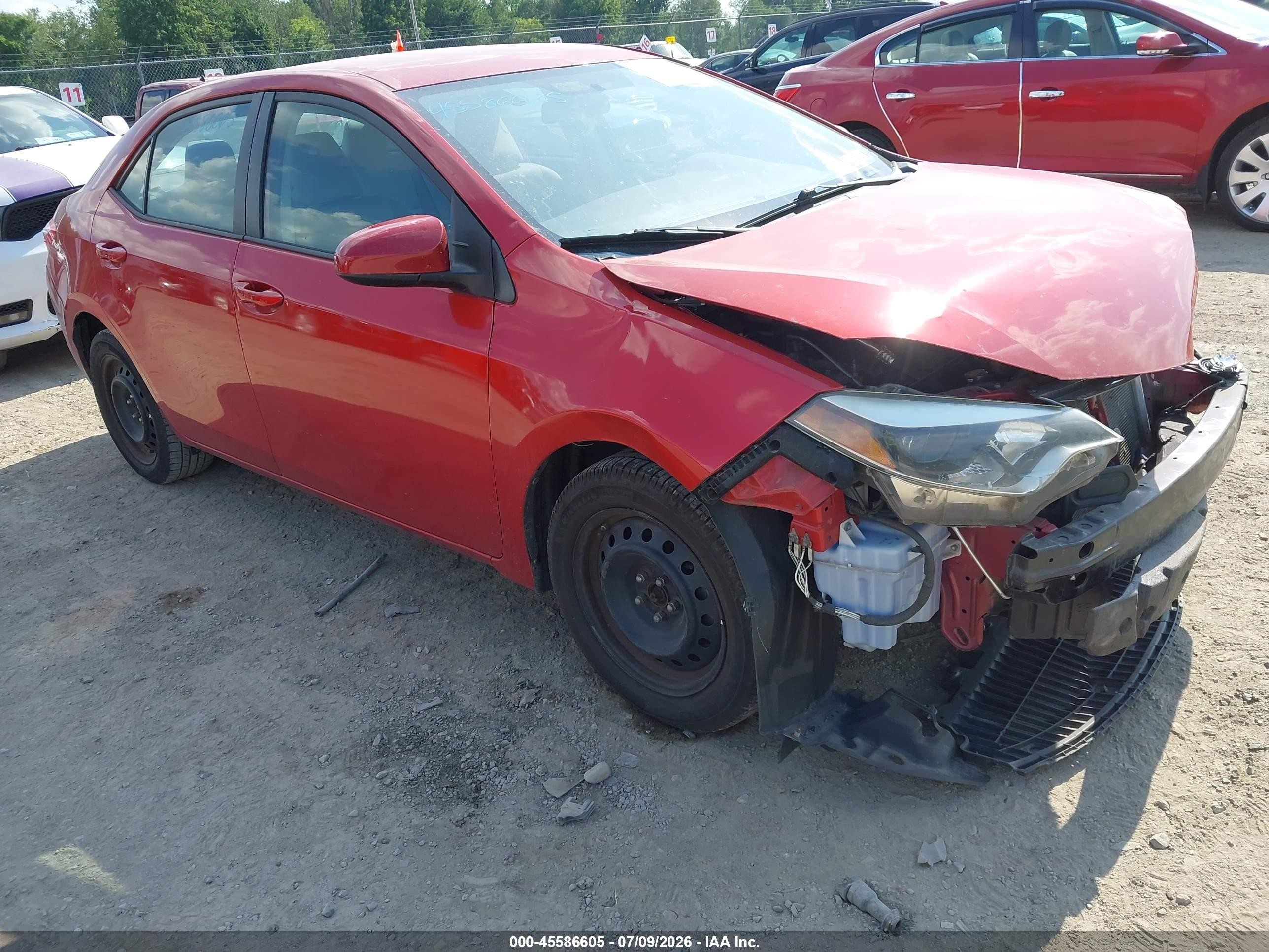 2016 Toyota Corolla LE, VIN 2T1BURHE5GC693987 — Front end