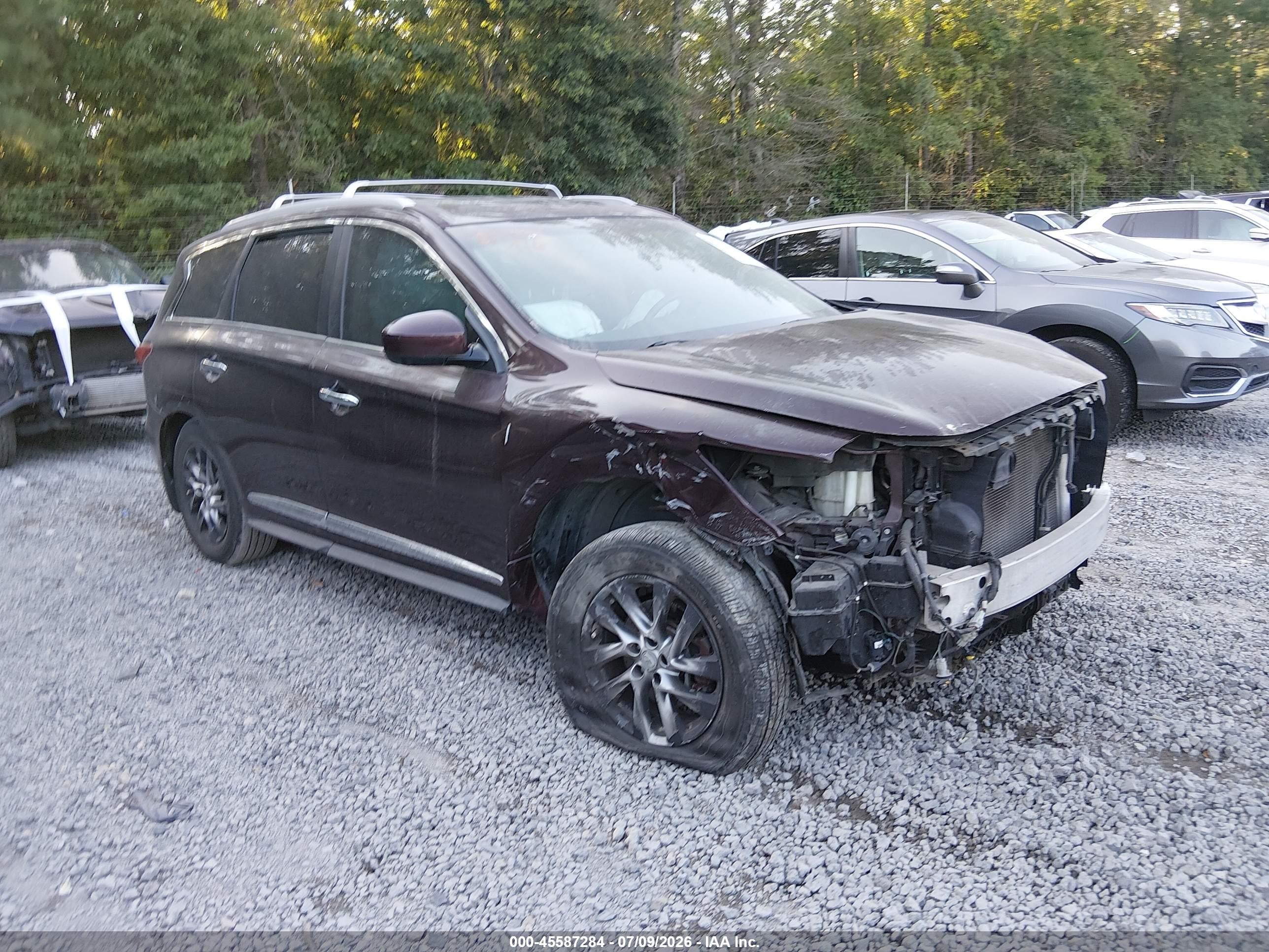2013 Infiniti JX35, VIN 5N1AL0MM5DC352127 — Front end