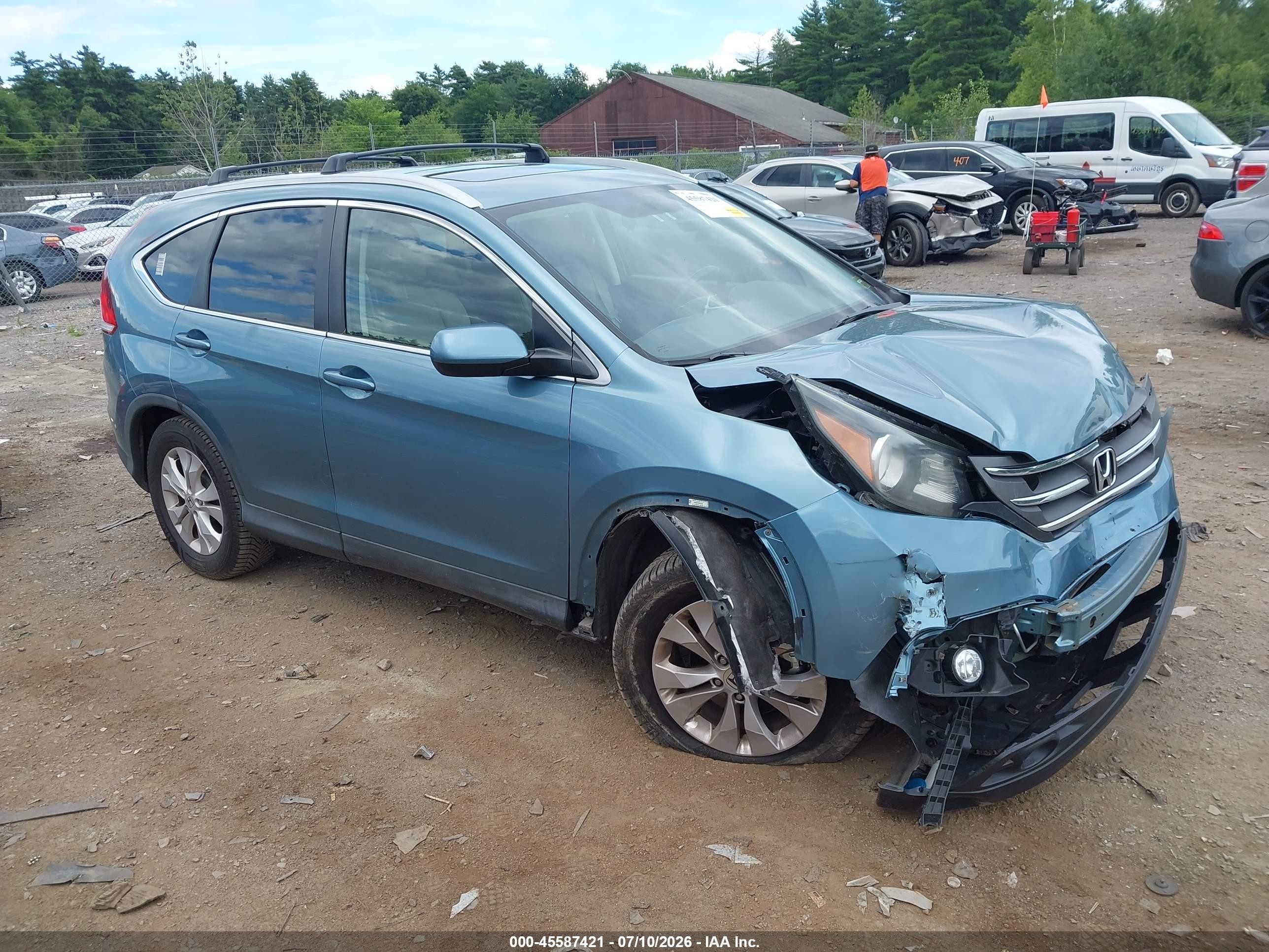 2014 Honda CR-V EX-L, VIN 2HKRM4H78EH631190 — Front end