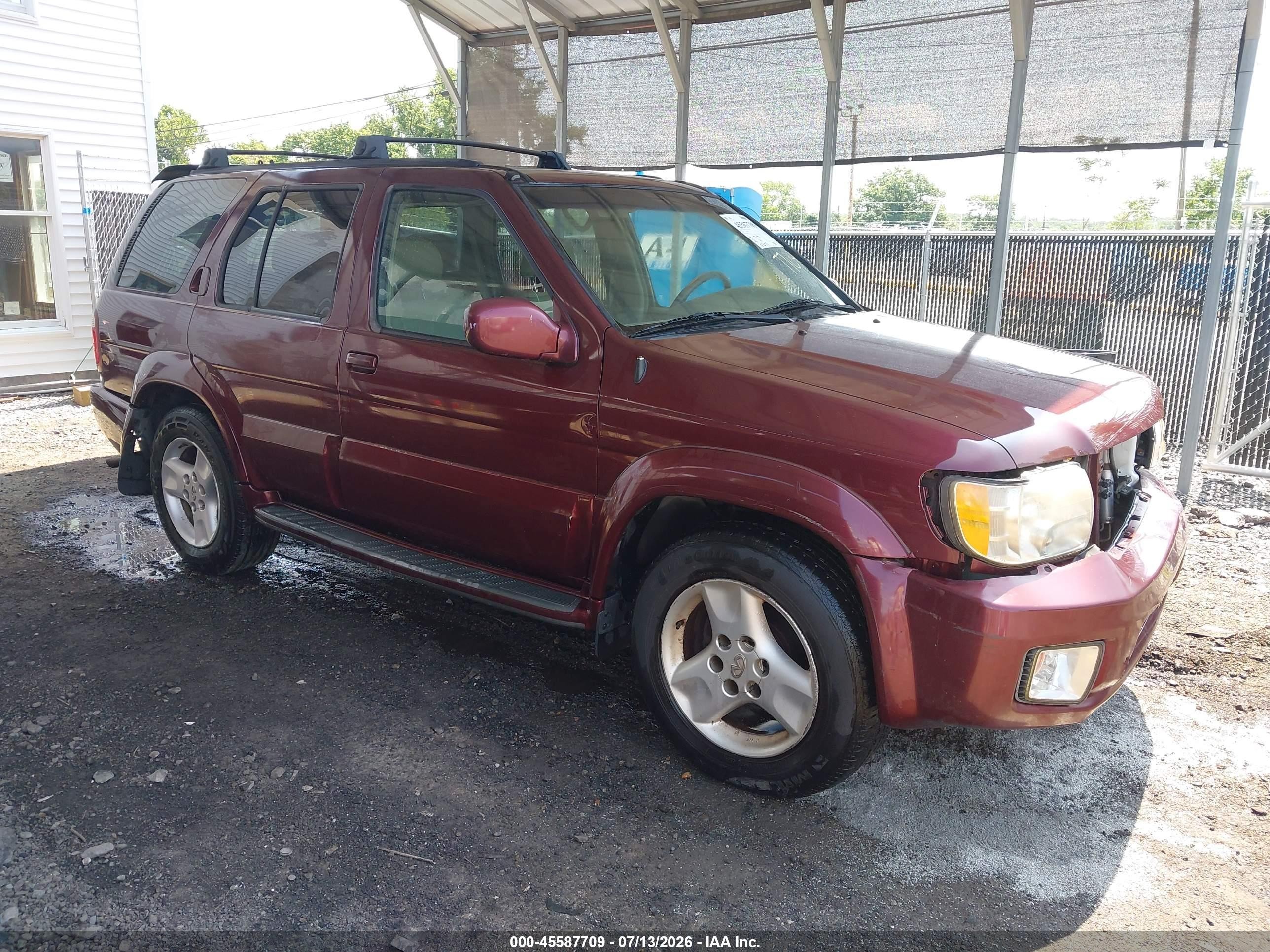 2002 Infiniti QX4 Luxury, VIN JNRDR09Y42W261504 — Front end