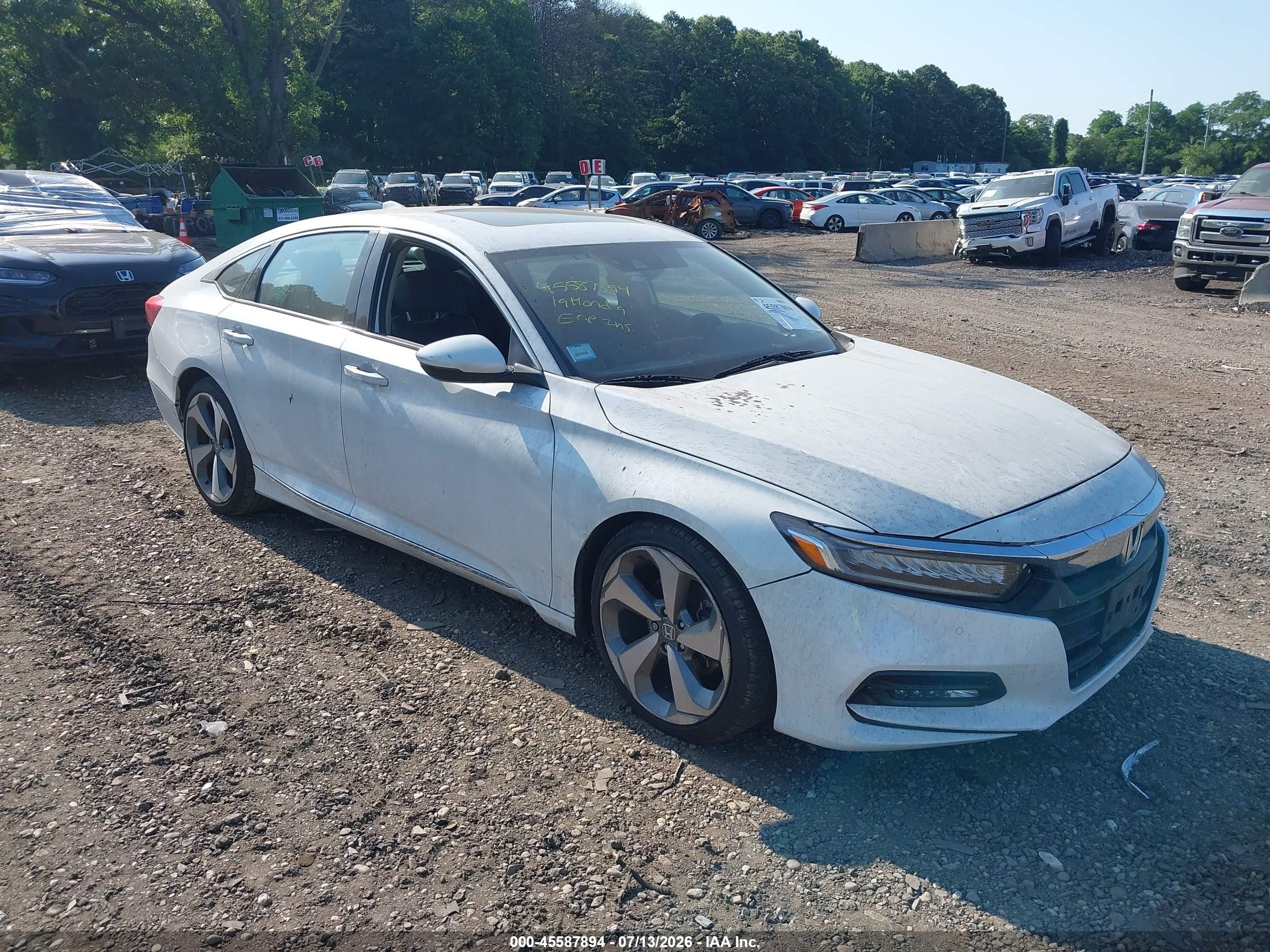 2019 Honda Accord Touring, VIN 1HGCV2F9XKA024708 — Interior fire