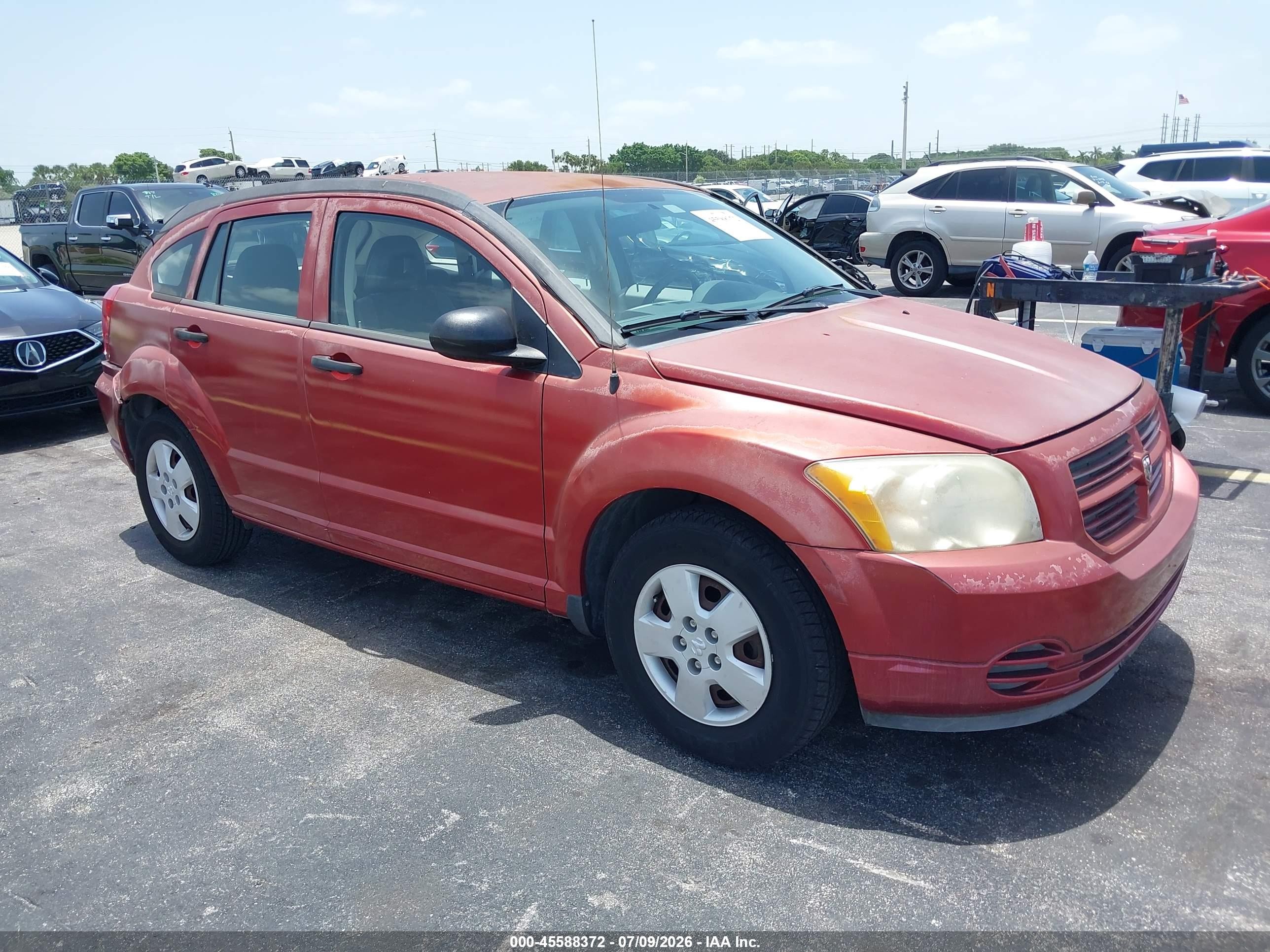 2007 Dodge Caliber, VIN 1B3HB28B87D132717 — Зад