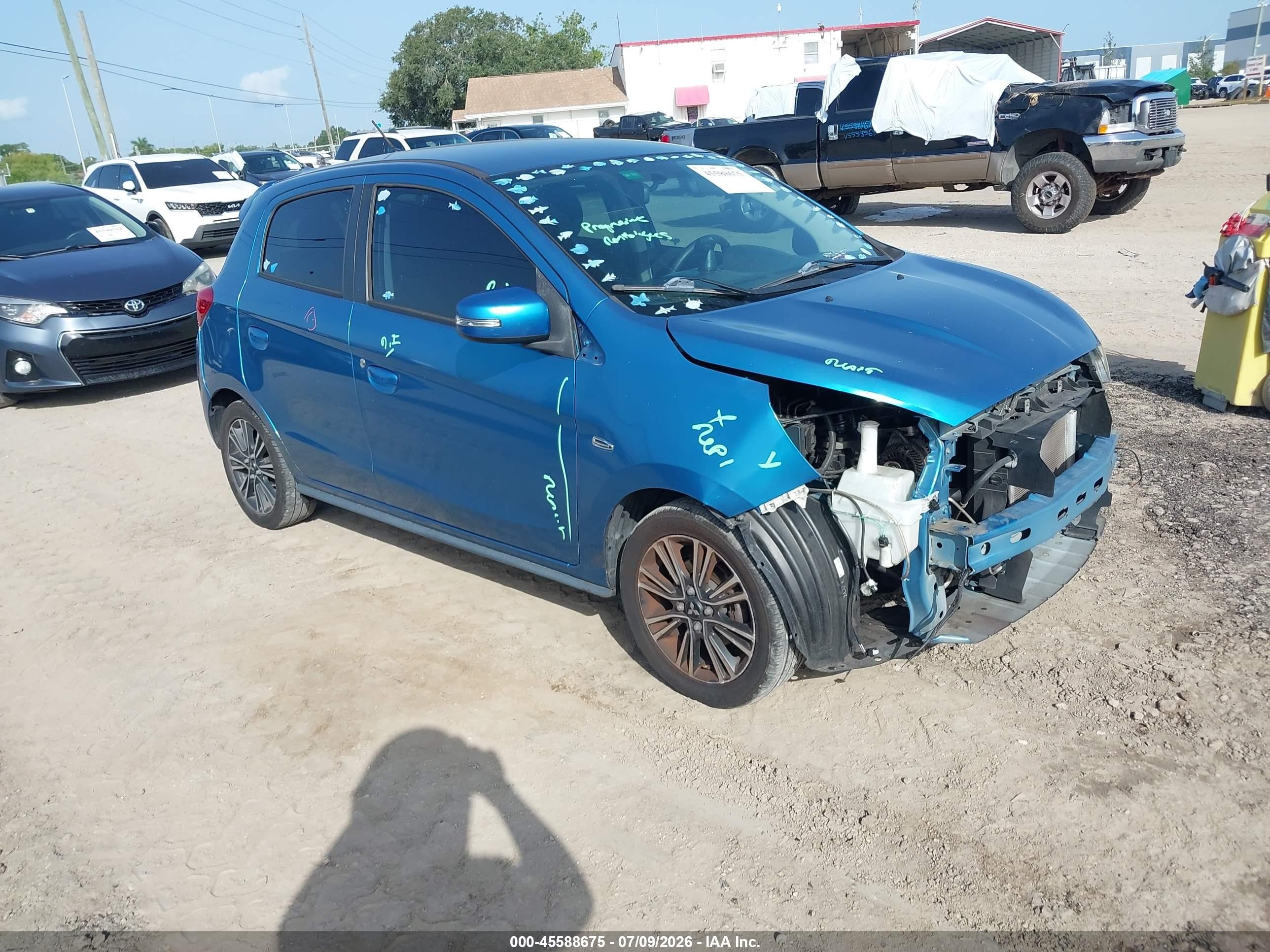 2019 Mitsubishi Mirage GT, VIN ML32A5HJ5KH012605 — Front end