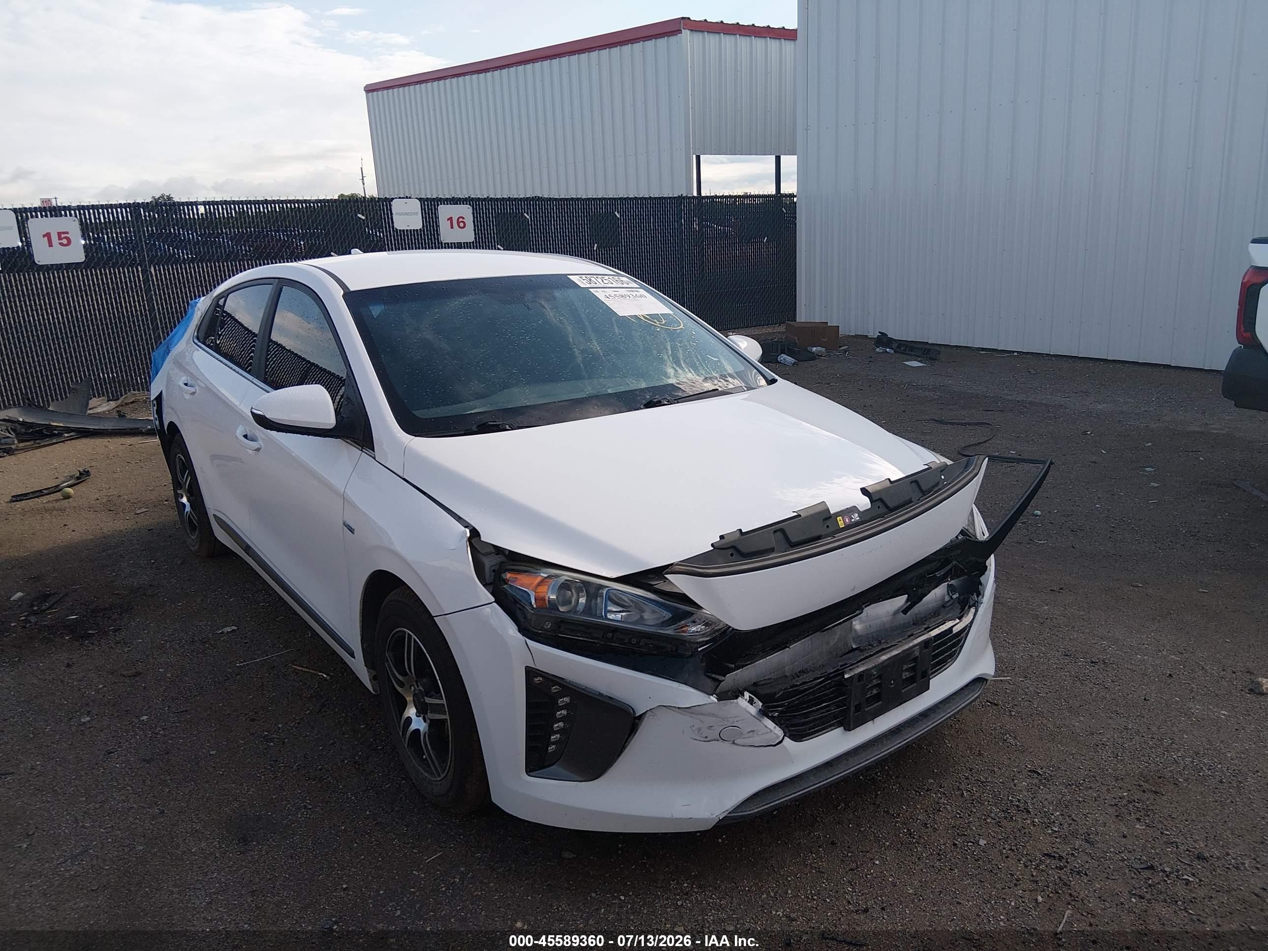 2017 Hyundai Ioniq SEL, VIN KMHC75LC0HU030210 — Rear end
