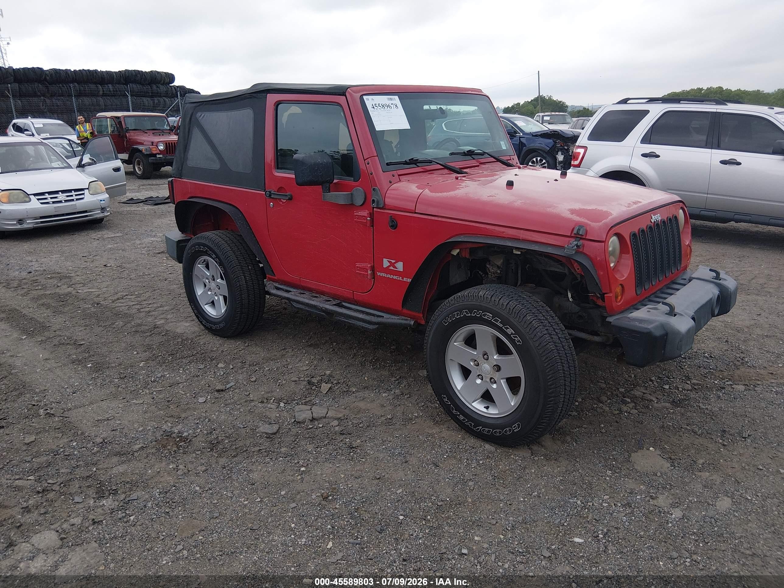 2008 Jeep Wrangler X, VIN 1J8FA24178L574376 — Normal wear