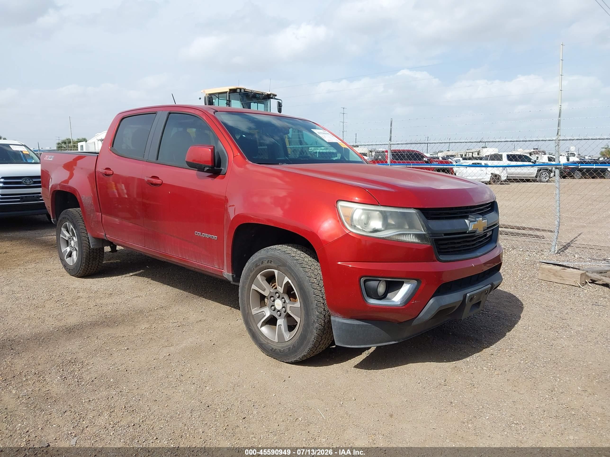 2016 Chevrolet Colorado 4WD Z71, VIN 1GCGTDE37G1196295 — Rear end