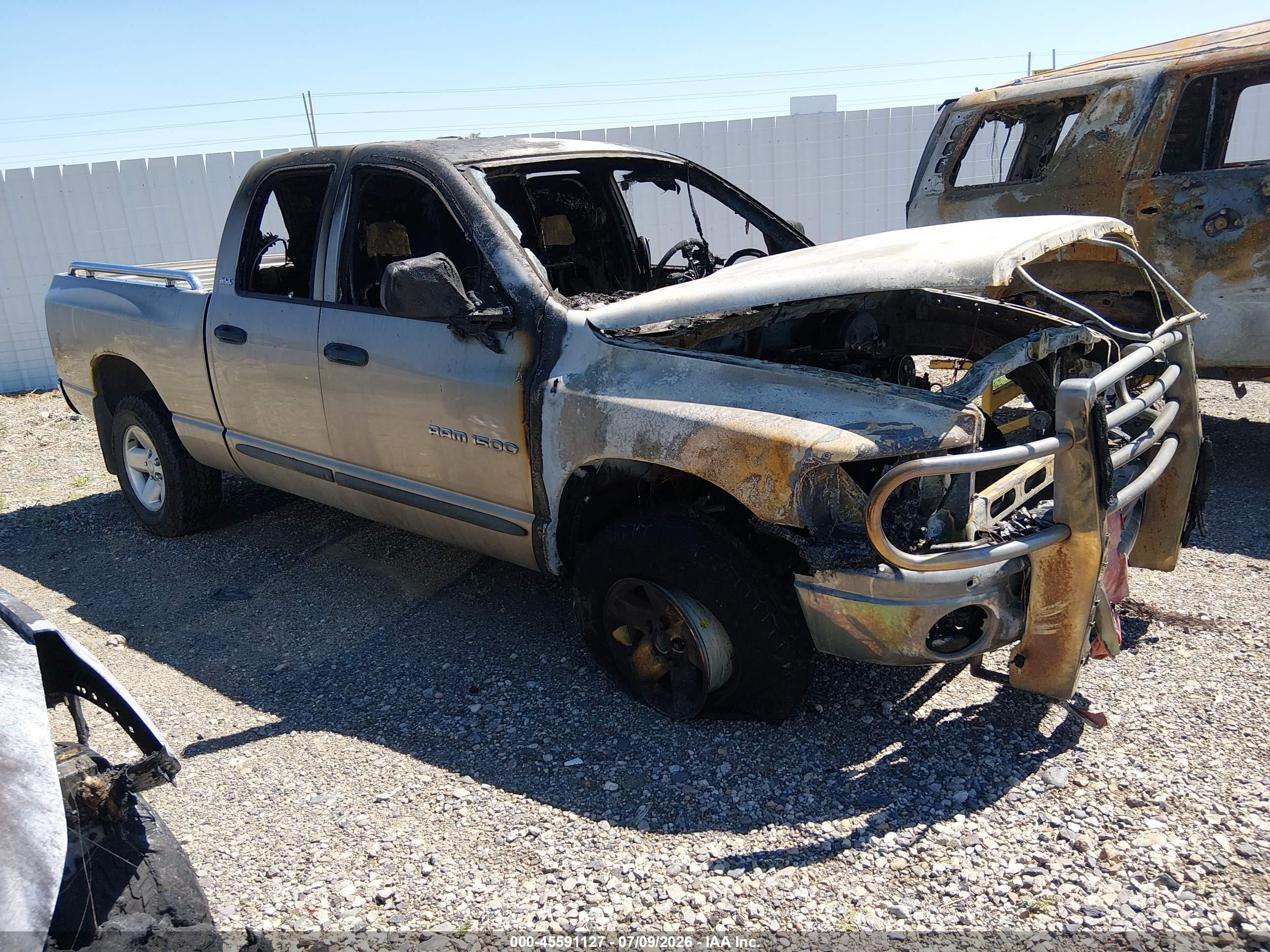 2002 Dodge 1500, VIN 3D7HU18Z62G112239 — Burn