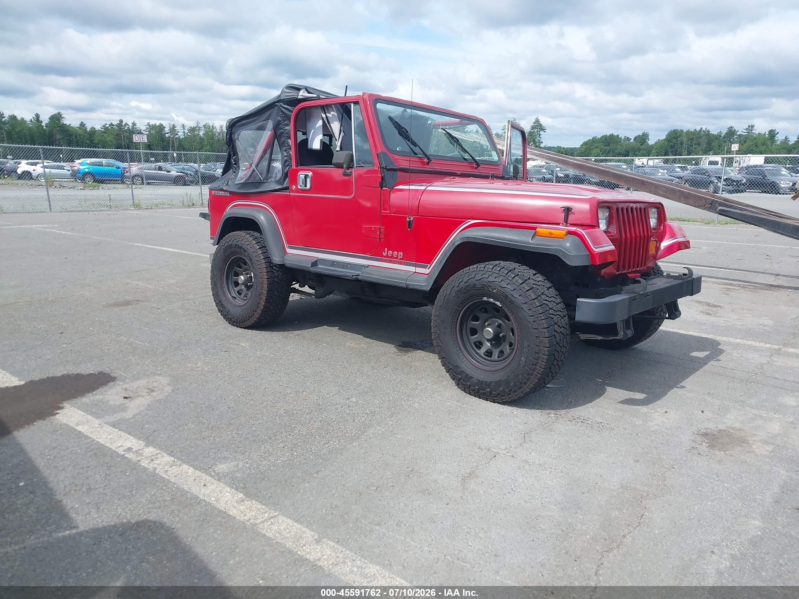 1988 Jeep Wrangler Laredo, VIN 2BCCZ8144JB526622 — Rollover