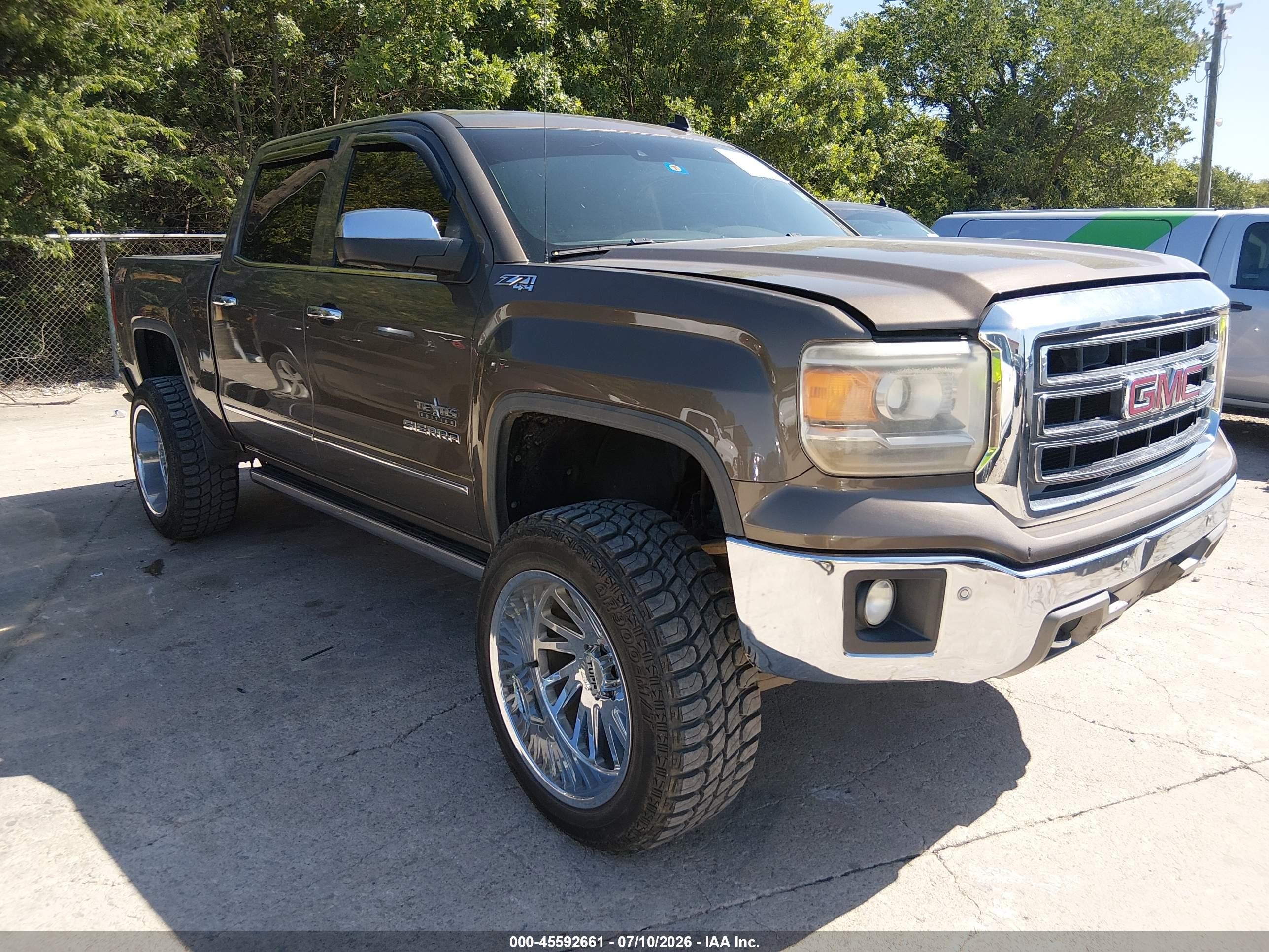 2014 GMC Sierra 1500 SLT, VIN 3GTU2VEC3EG124620 — Front end