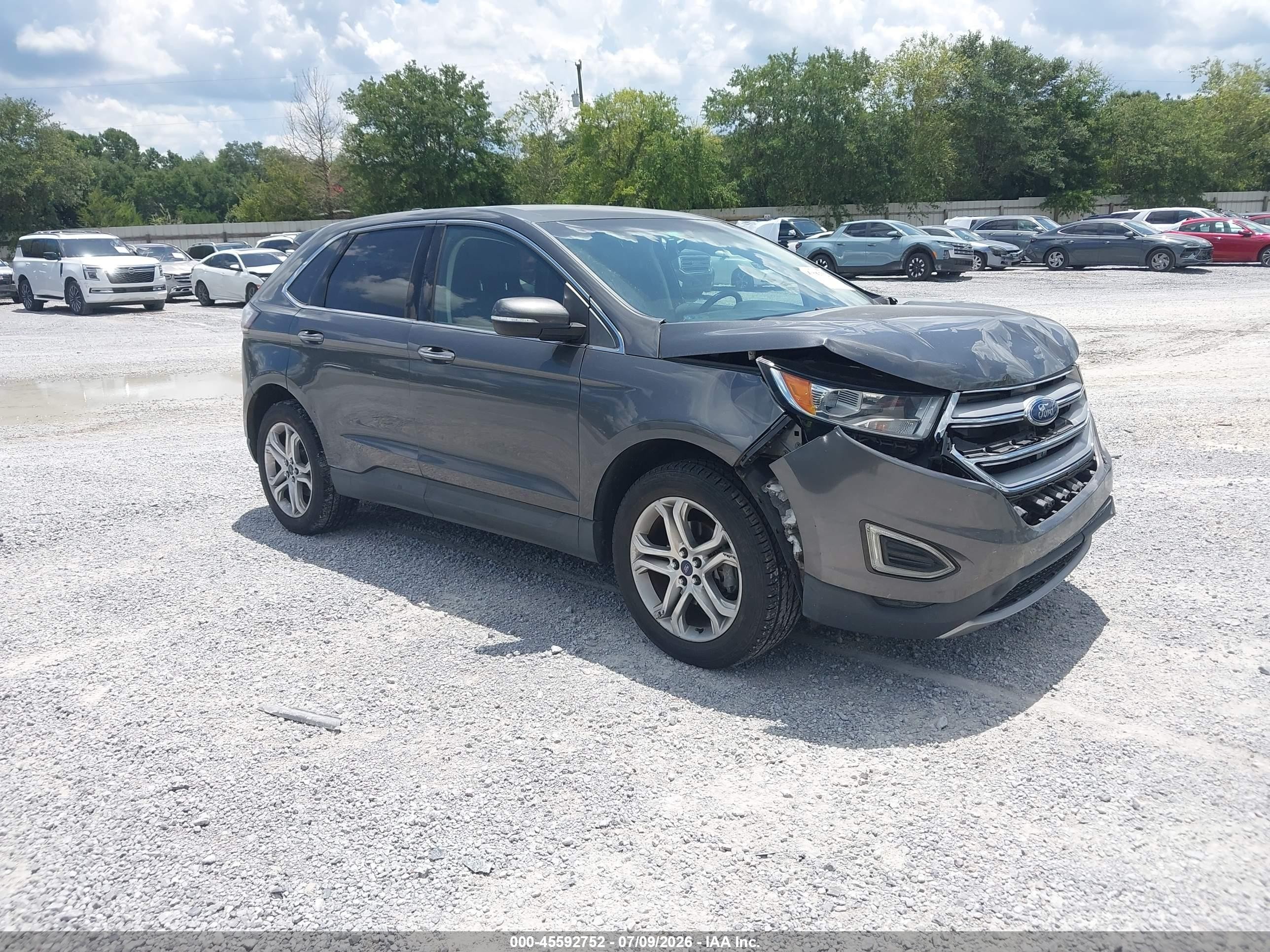 2017 Ford Edge Titanium, VIN 2FMPK3K90HBB75988 — Front end