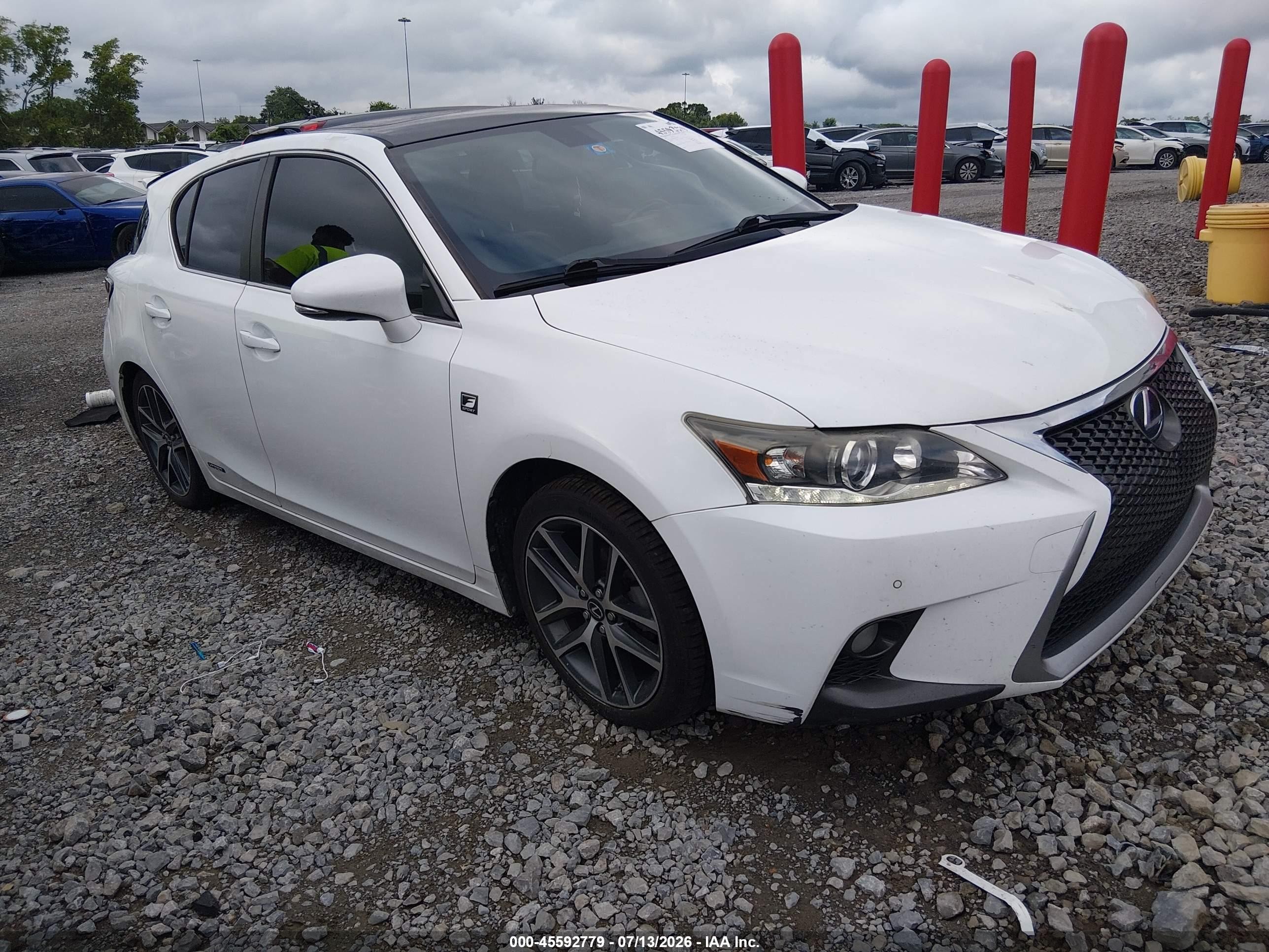 2014 Lexus CT 200h, VIN JTHKD5BH6E2174050 — Rear end