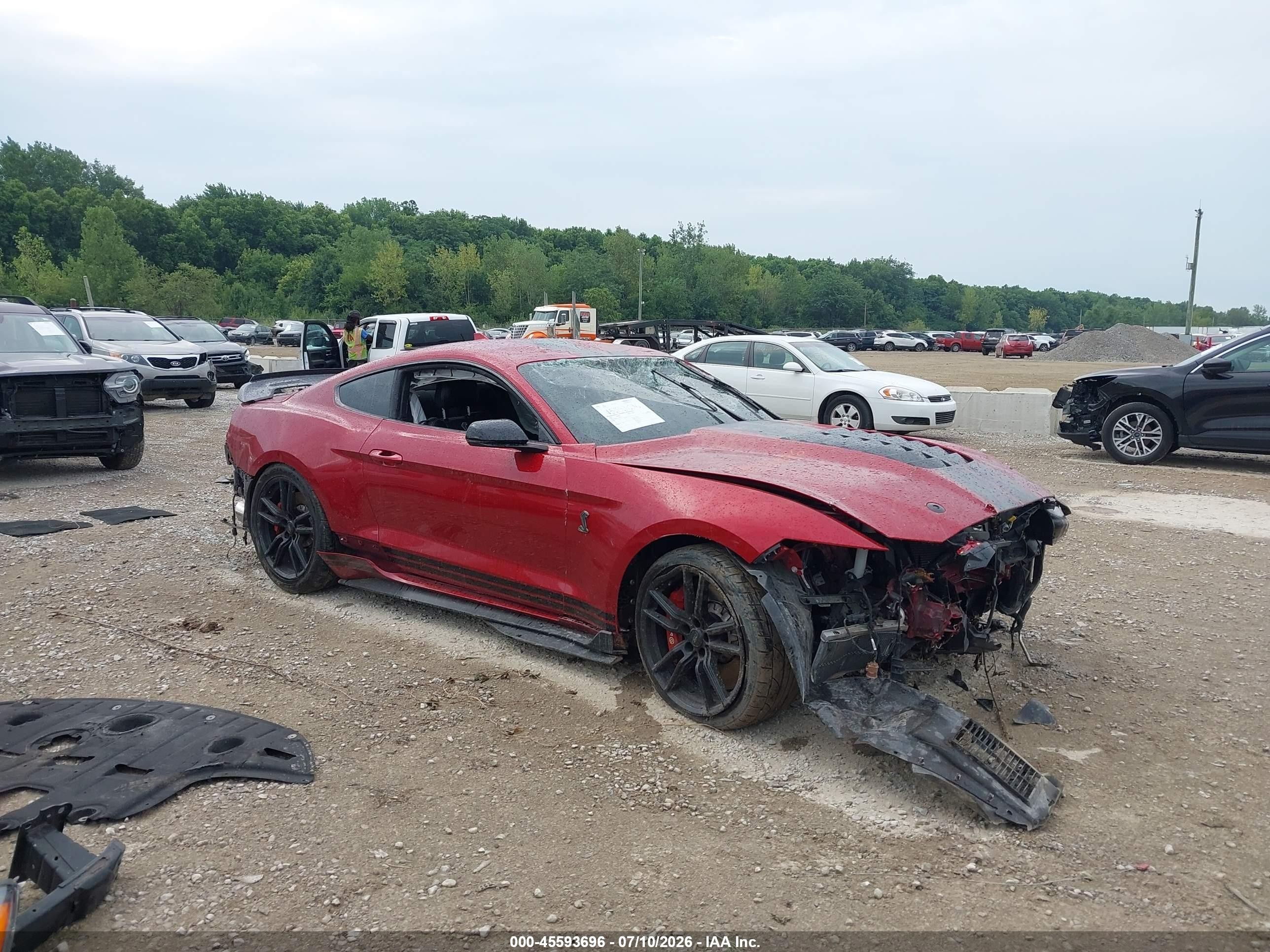 2020 Ford Mustang Shelby GT500, VIN 1FA6P8SJ1L5500157 — Rollover
