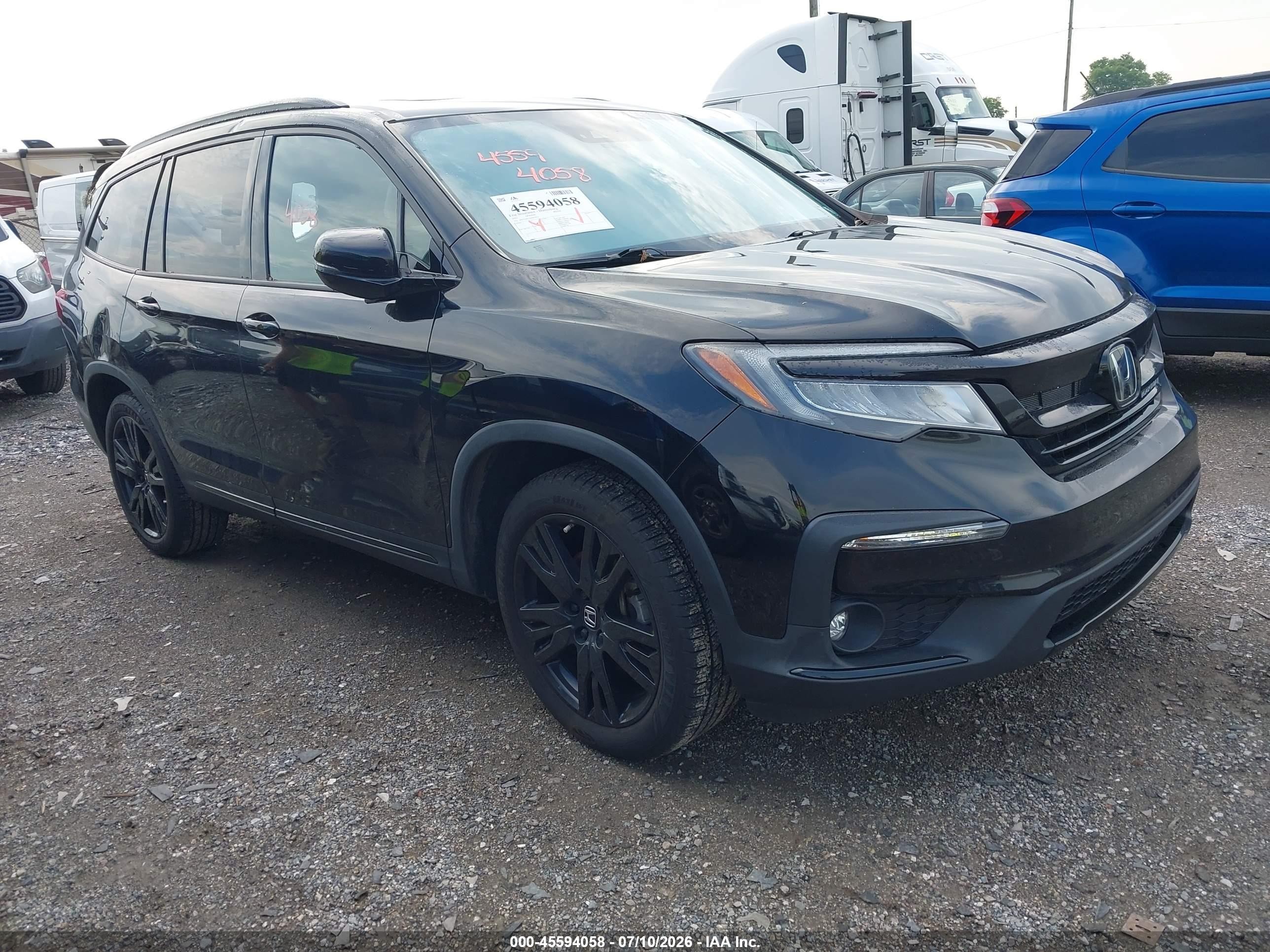 2022 Honda Pilot Black Edition, VIN 5FNYF6H72NB047870 — Зад