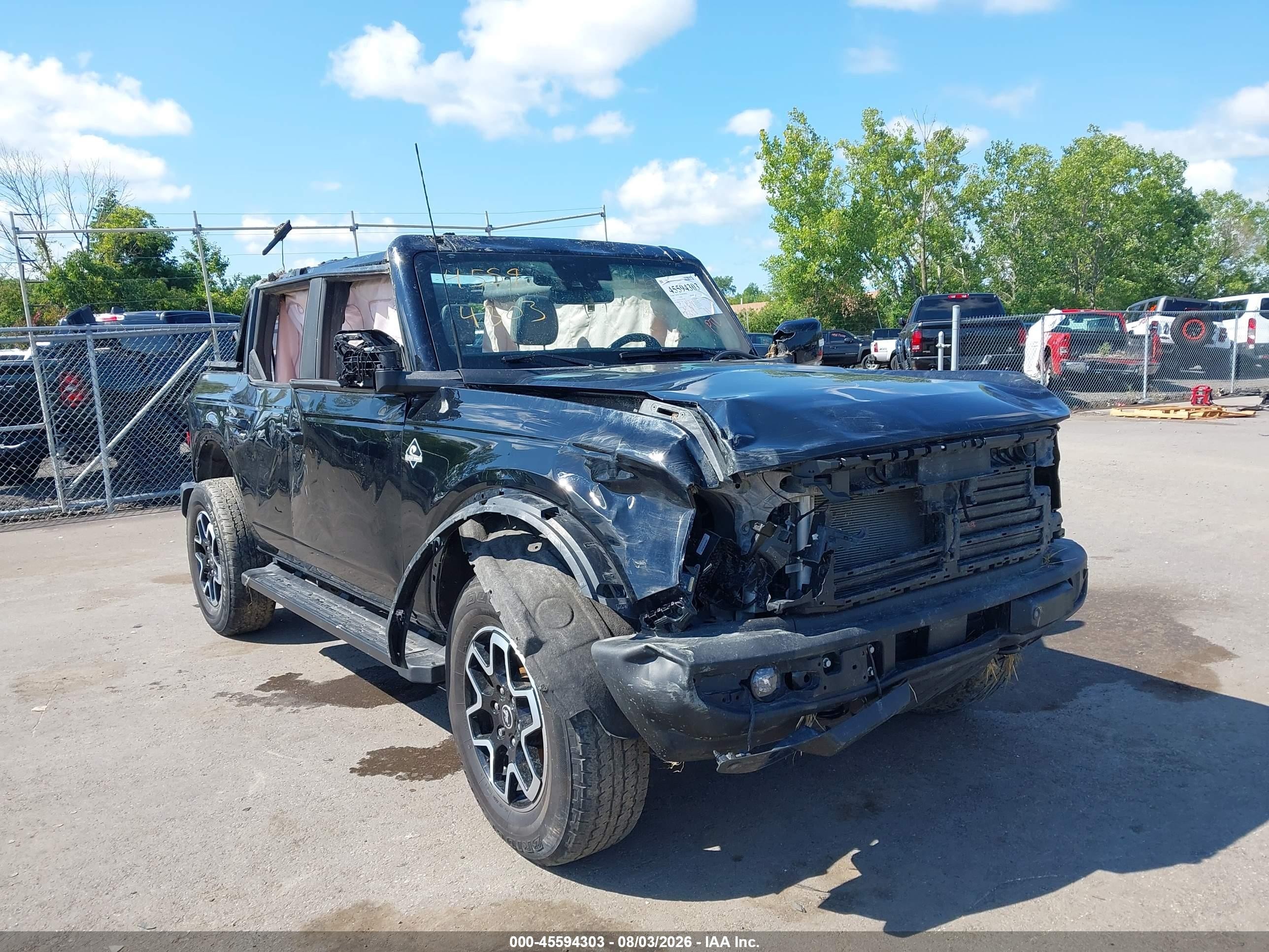 2023 Ford Bronco Outer Banks, VIN 1FMEE5BPXPLB63659 — Rollover