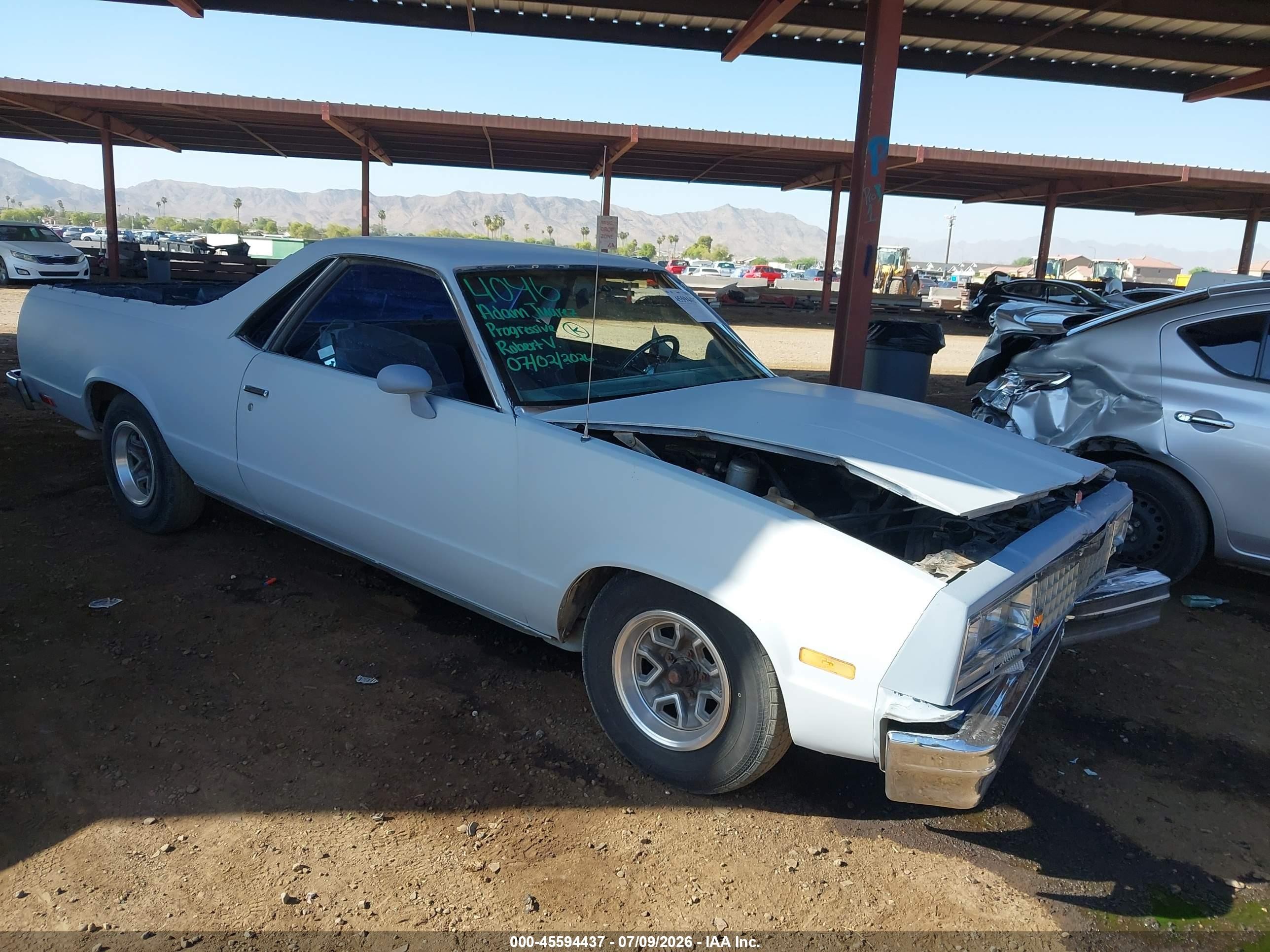 1983 Chevrolet El Camino, VIN 1GCCW80H4DR132101 — Front end