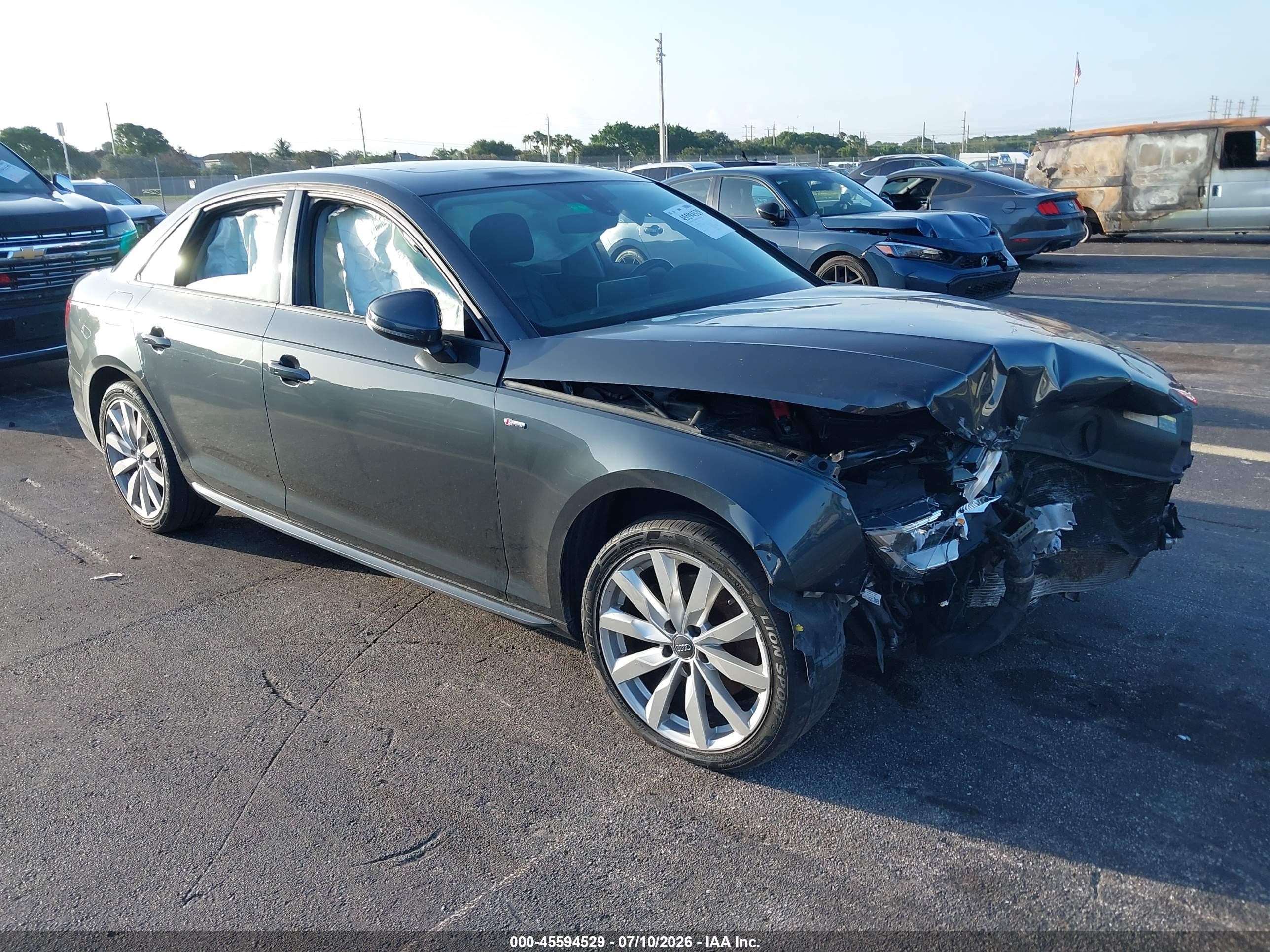 2018 Audi A4 Premium, VIN WAUKMAF47JN020132 — Front end