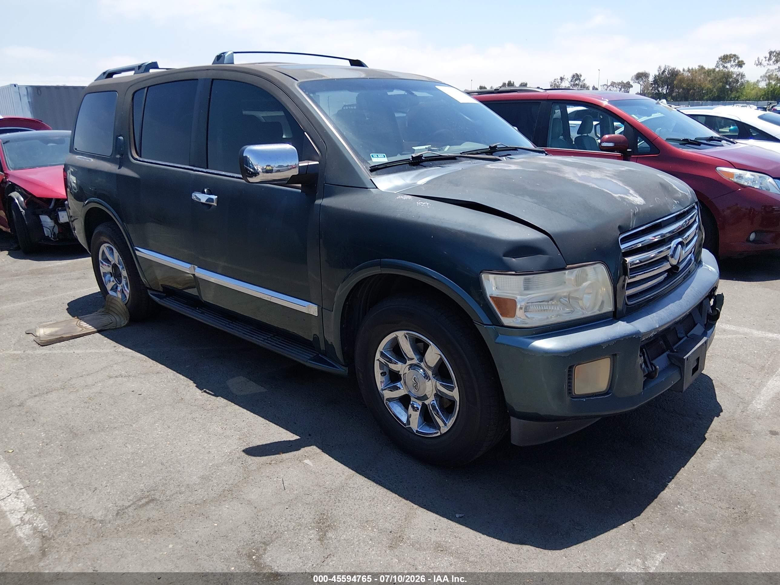 2005 Infiniti QX56, VIN 5N3AA08A25N808426 — Front end