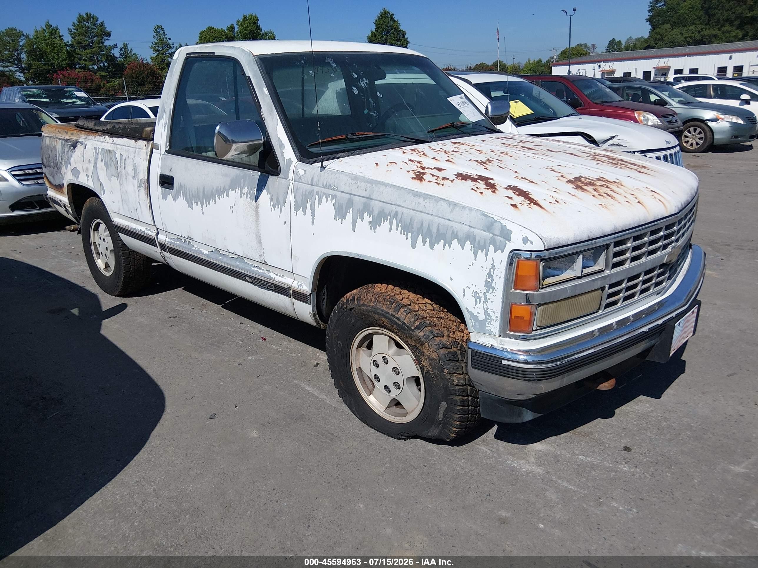 1990 Chevrolet Silverado 1500, VIN 1GCDK14K4LZ124995 — Burn