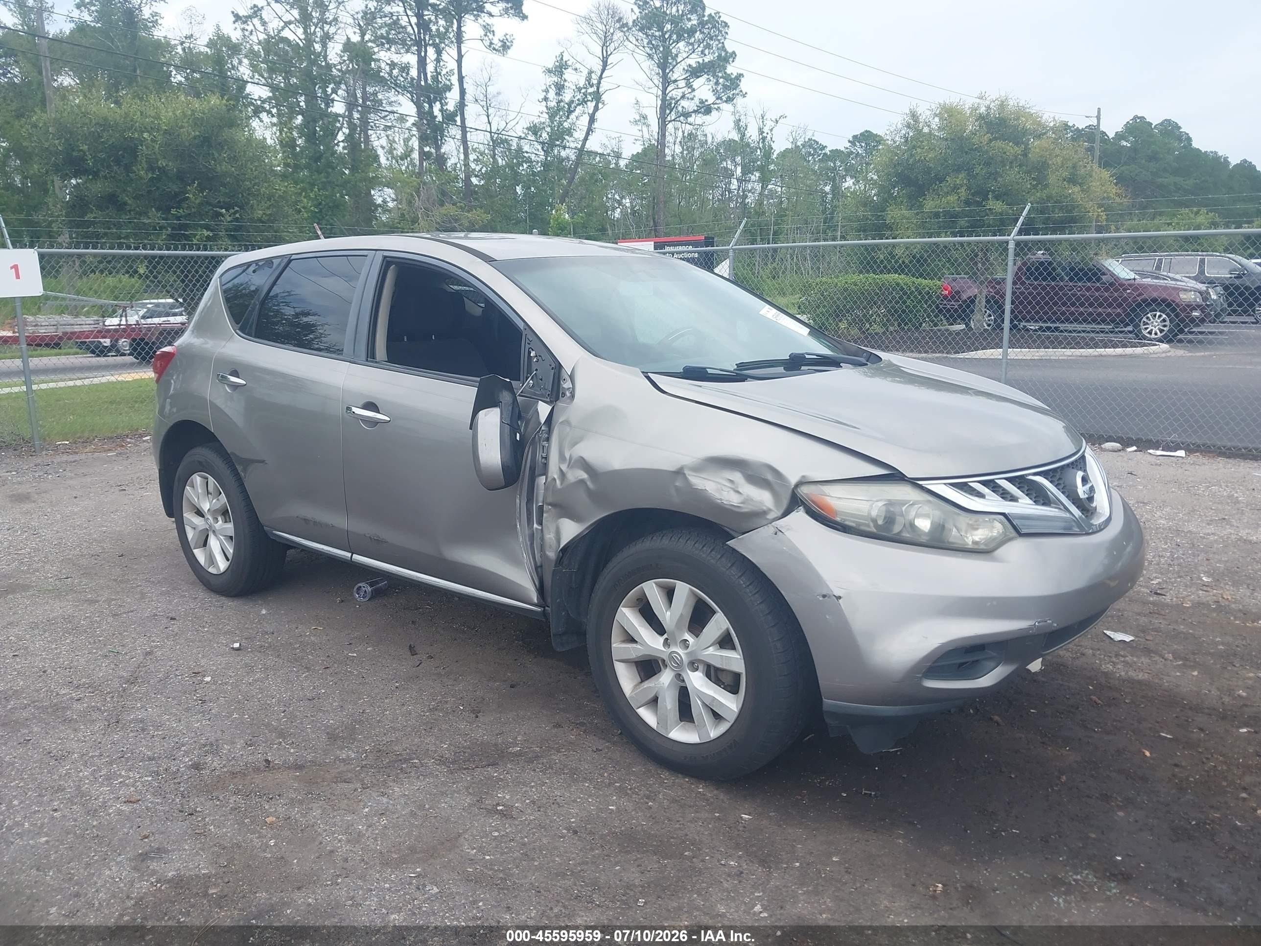 2011 Nissan Murano S, VIN JN8AZ1MU9BW056083 — Front end