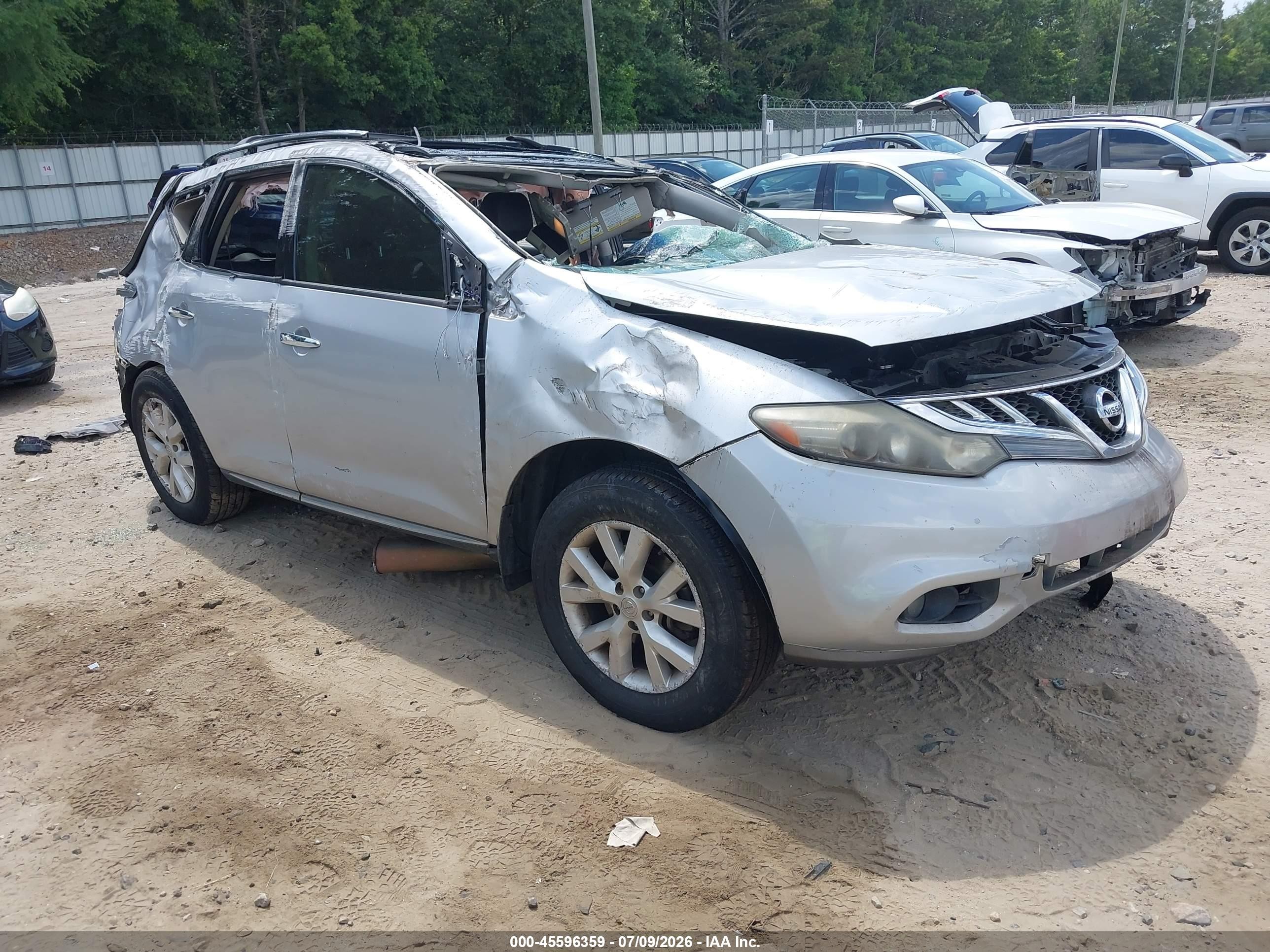 2011 Nissan Murano SL, VIN JN8AZ1MU3BW069542 — Rollover