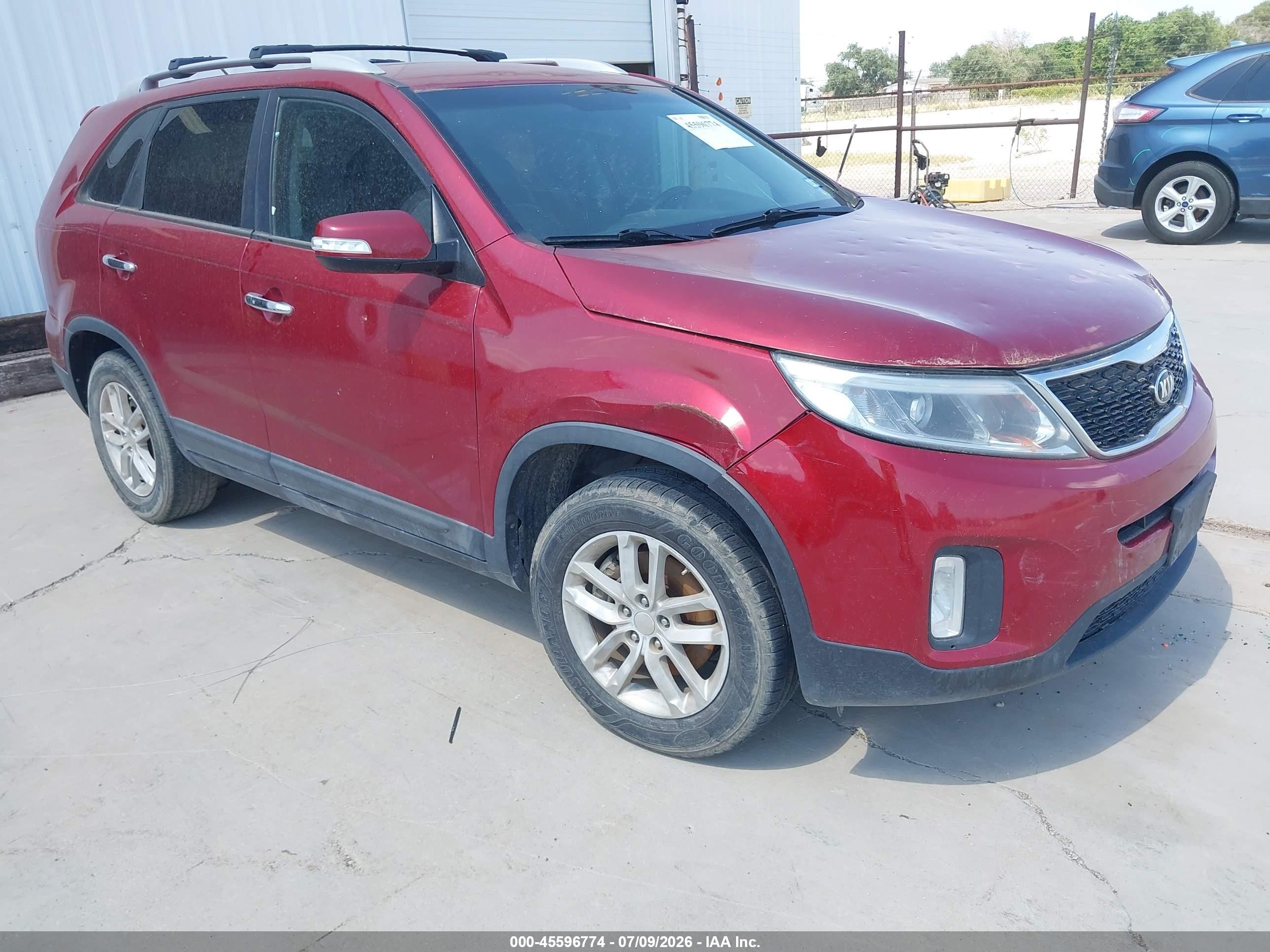 2014 Kia Sorento LX, VIN 5XYKT3A69EG448453 — Обычный износ