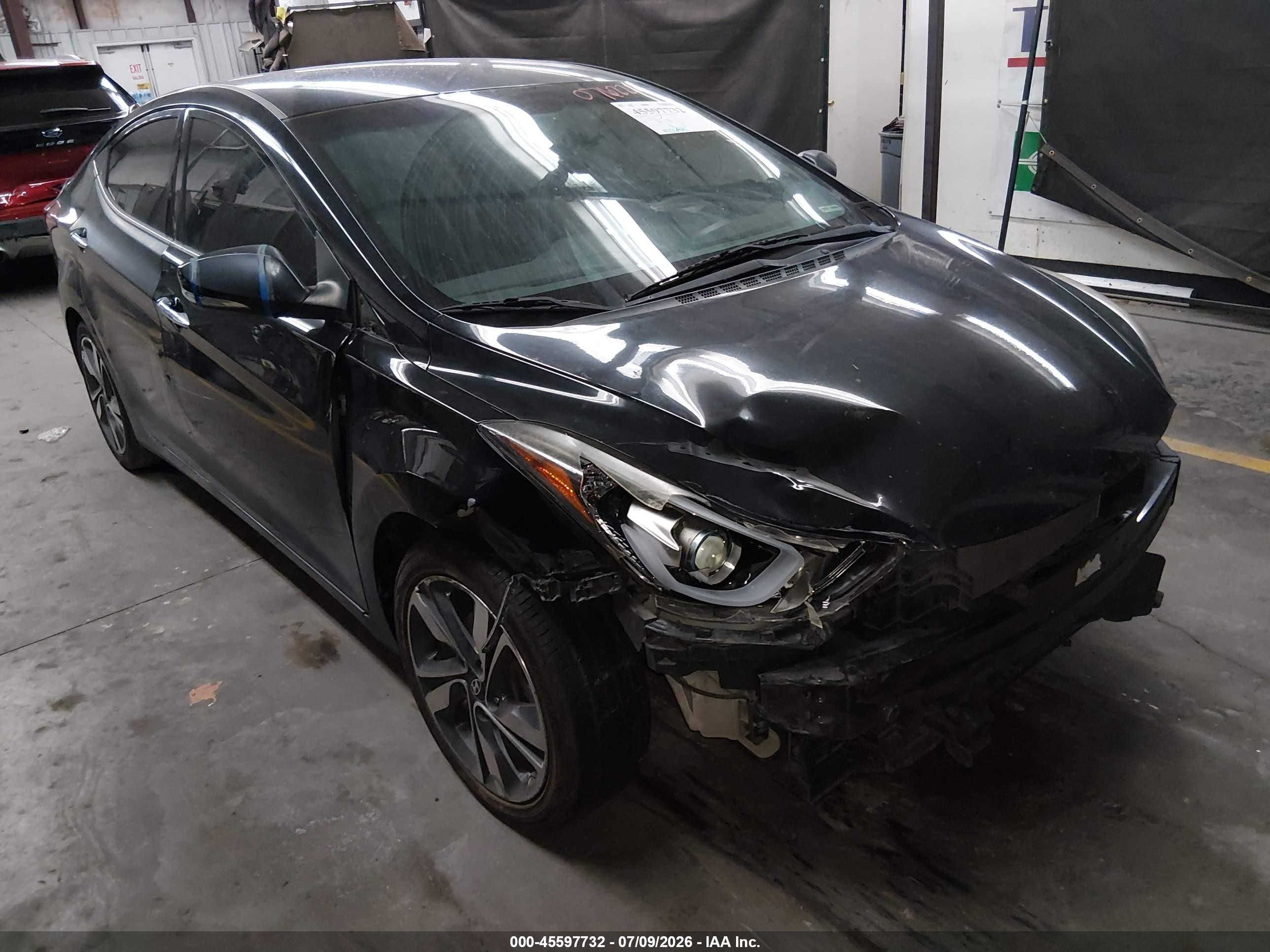 2014 Hyundai Elantra SE, VIN KMHDH4AE9EU076226 — Front end