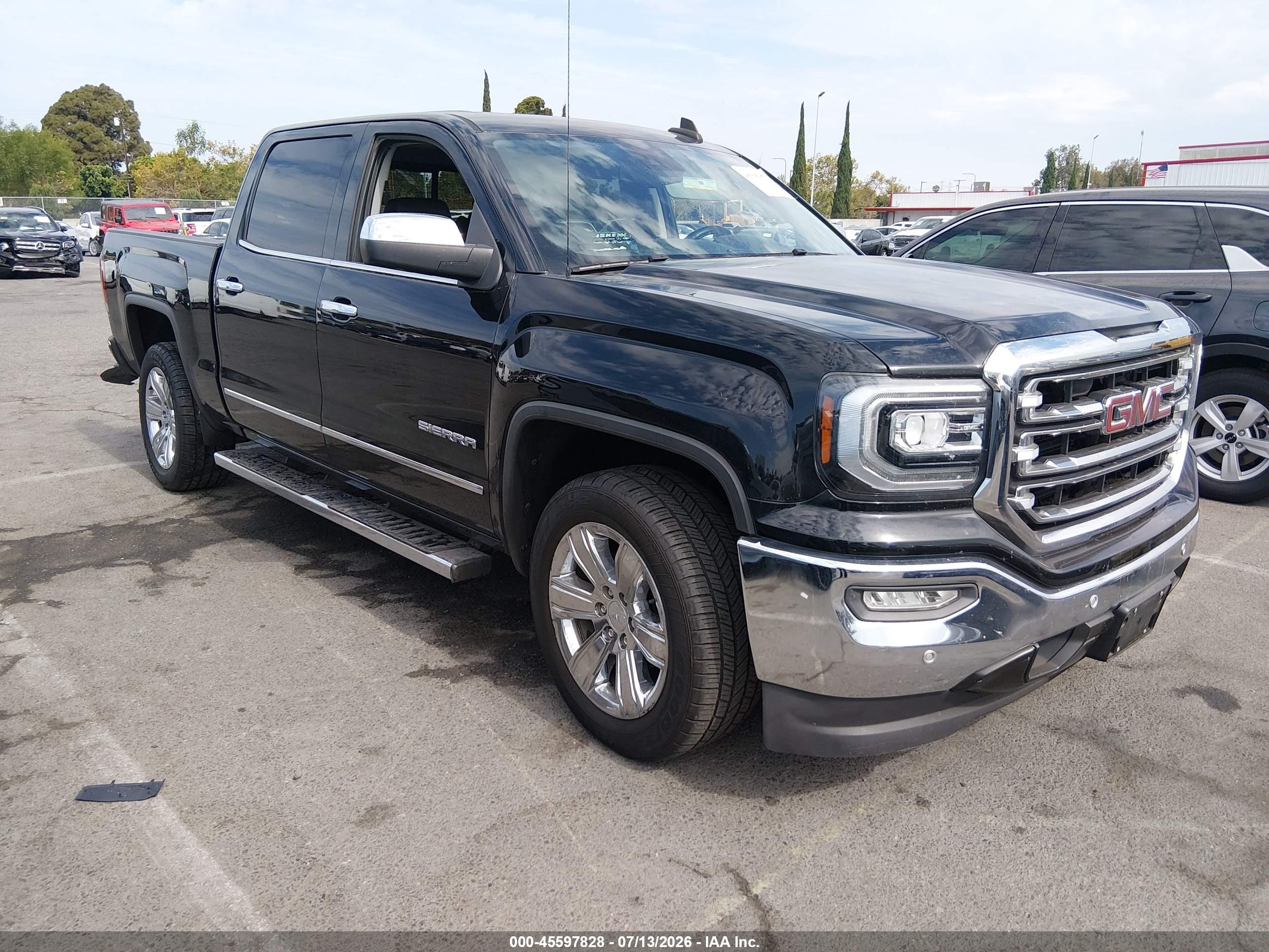 2018 GMC Sierra 1500 SLT, VIN 3GTP1NEC1JG278687 — Rear end