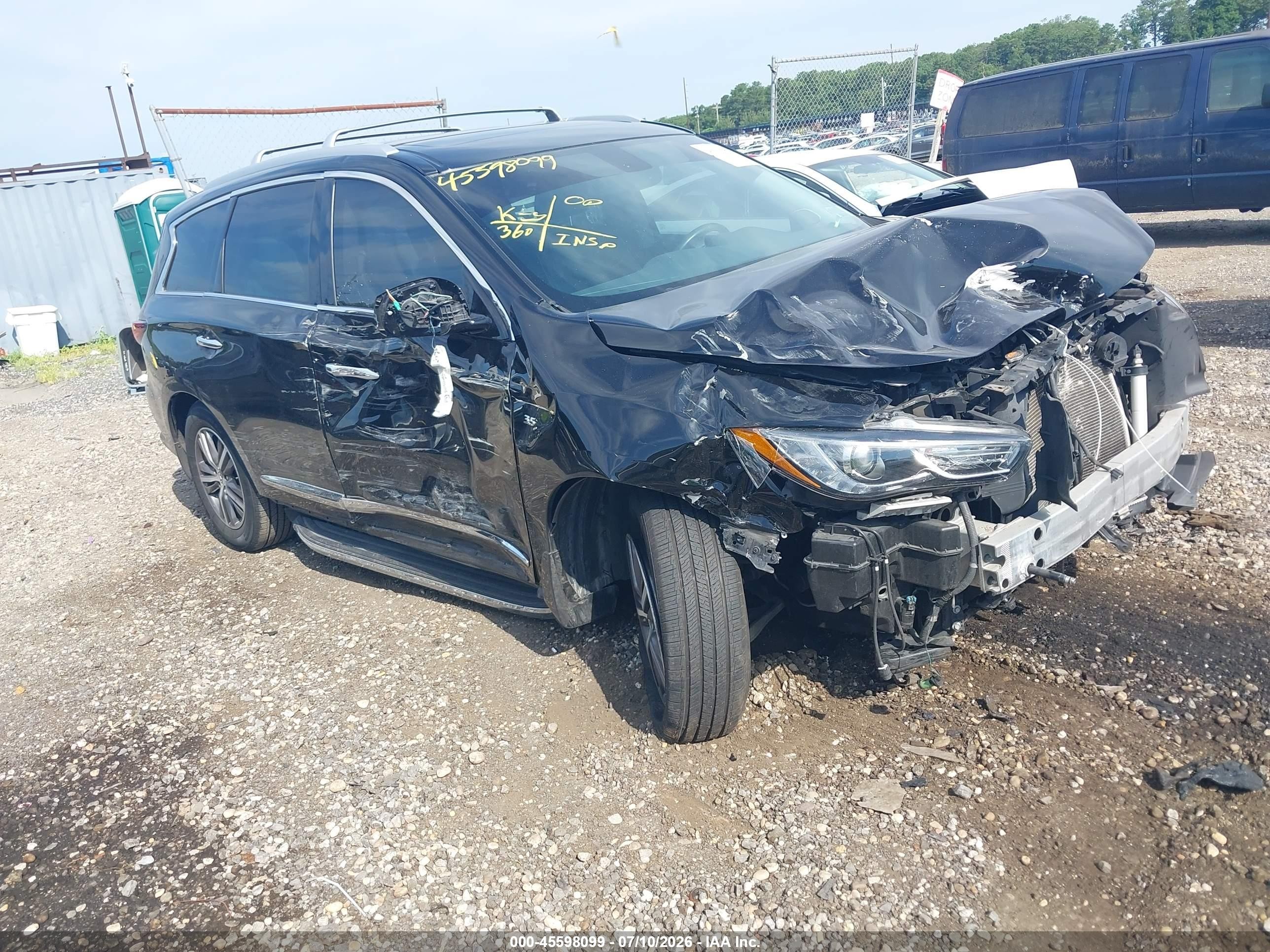 2017 Infiniti QX60, VIN 5N1DL0MMXHC513557 — Front end