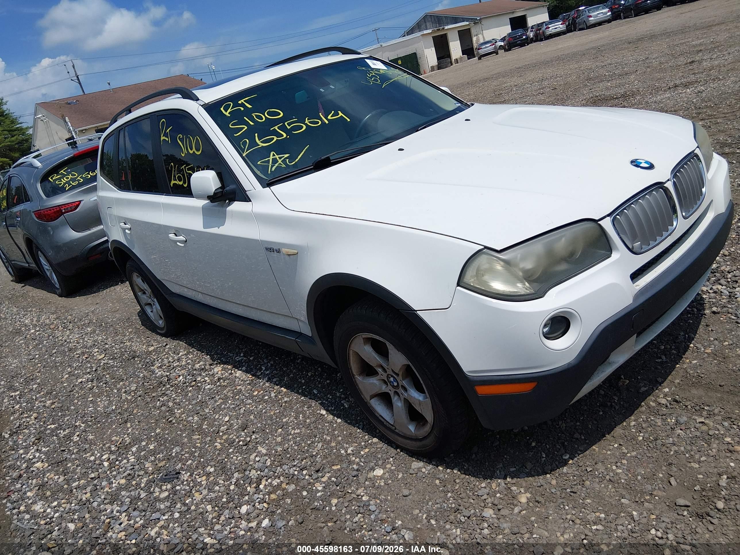 2008 BMW X3 3.0si, VIN WBXPC93438WJ14028 — Not stated