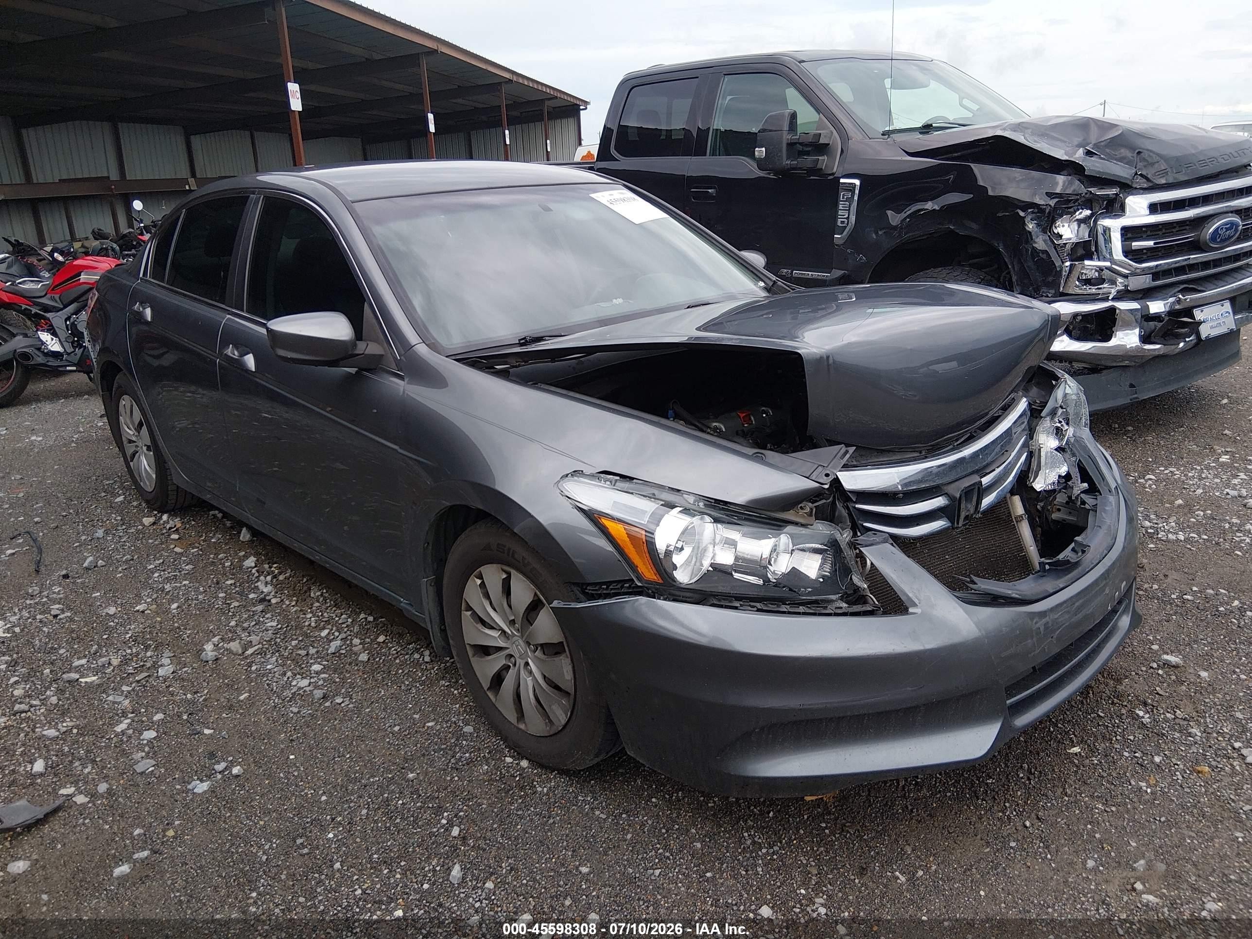 2012 Honda Accord LX, VIN 1HGCP2F34CA059185 — Front end