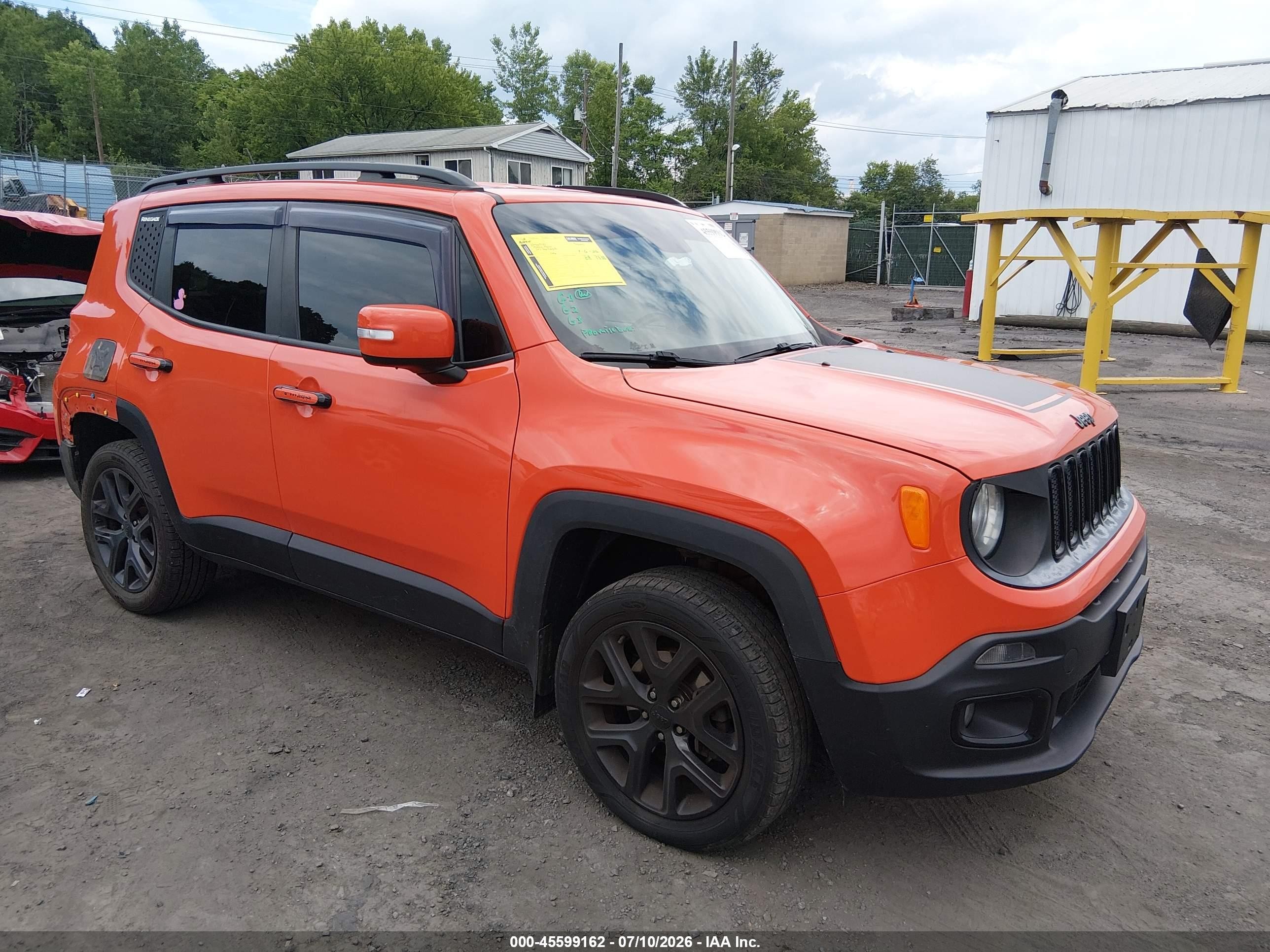 2017 Jeep Renegade Latitude, VIN ZACCJBBB2HPG32461 — Rear end